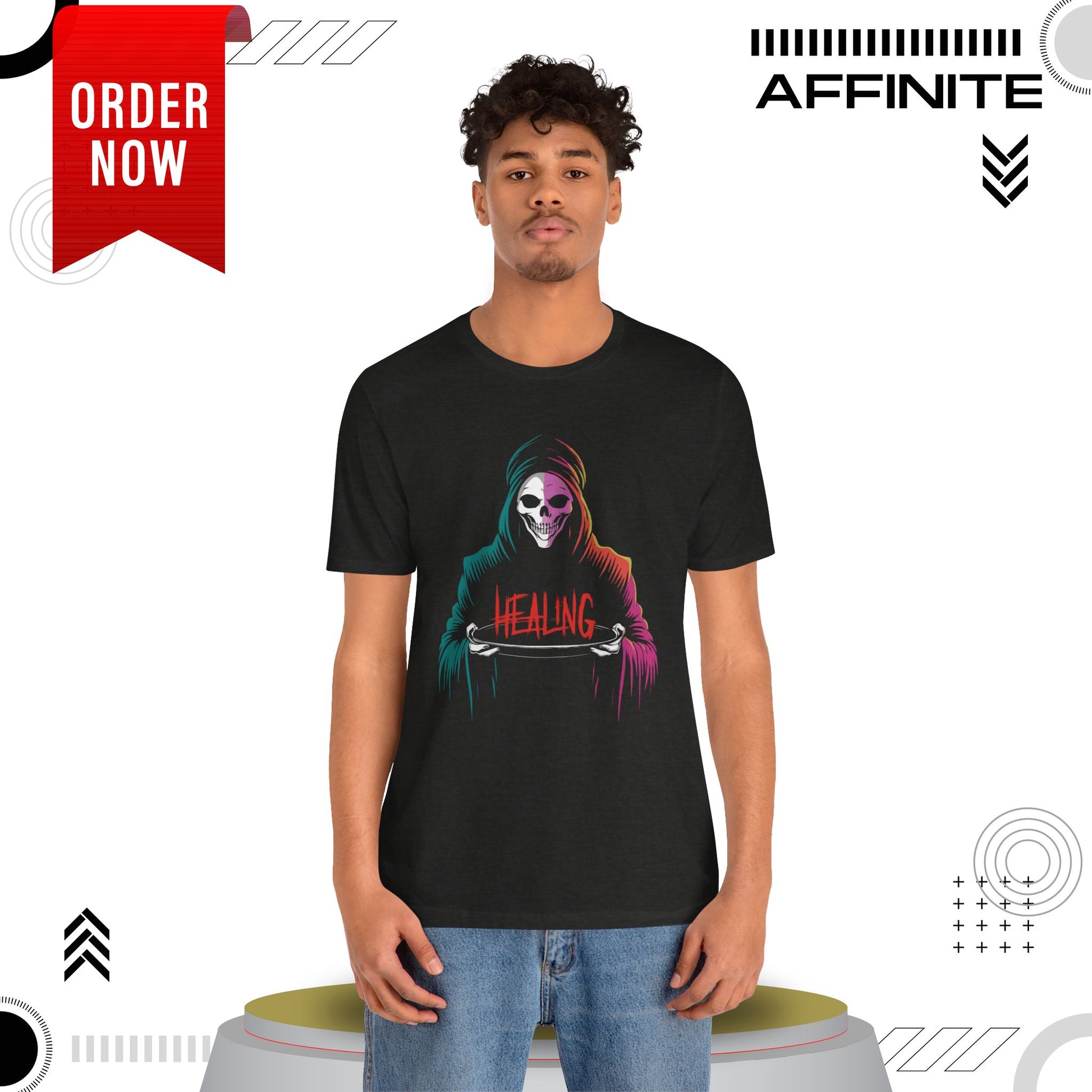 T-Shirt Halloween Healing Graphic Tee - Unisex Casual Shirt for Adults