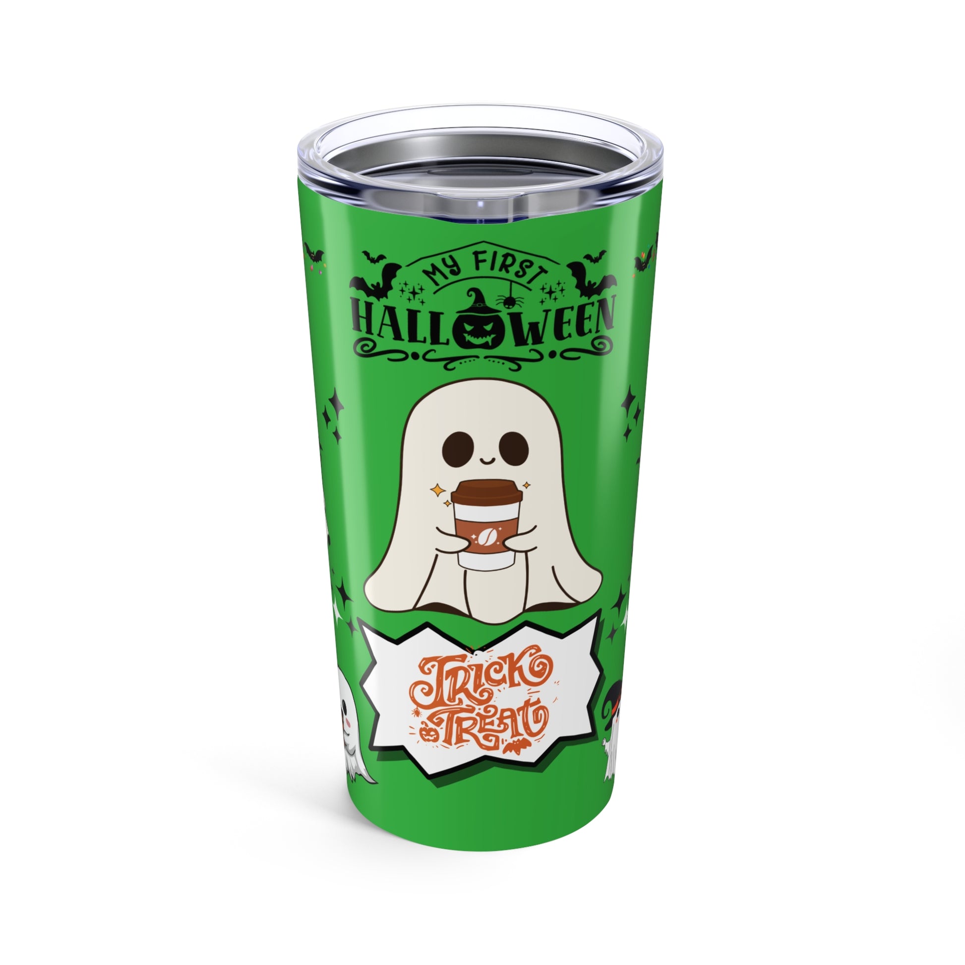 Tumblers Tumbler 20oz Vibrant Green, "Spooky Halloween 20oz Tumbler" Keep Your Drinks Hot or Cold with Style! 20oz