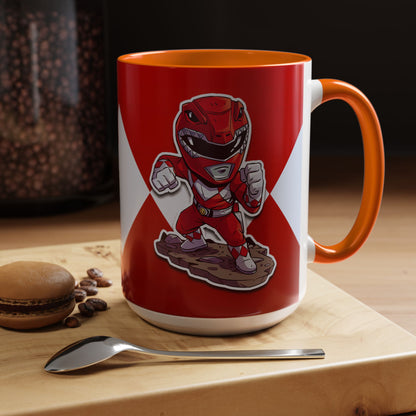 Mug Mighty Morphin Power Rangers Red Ranger Ceramic Mug - 11oz & 15oz Coffee Mug - Accent Mug for Pop Culture Fans