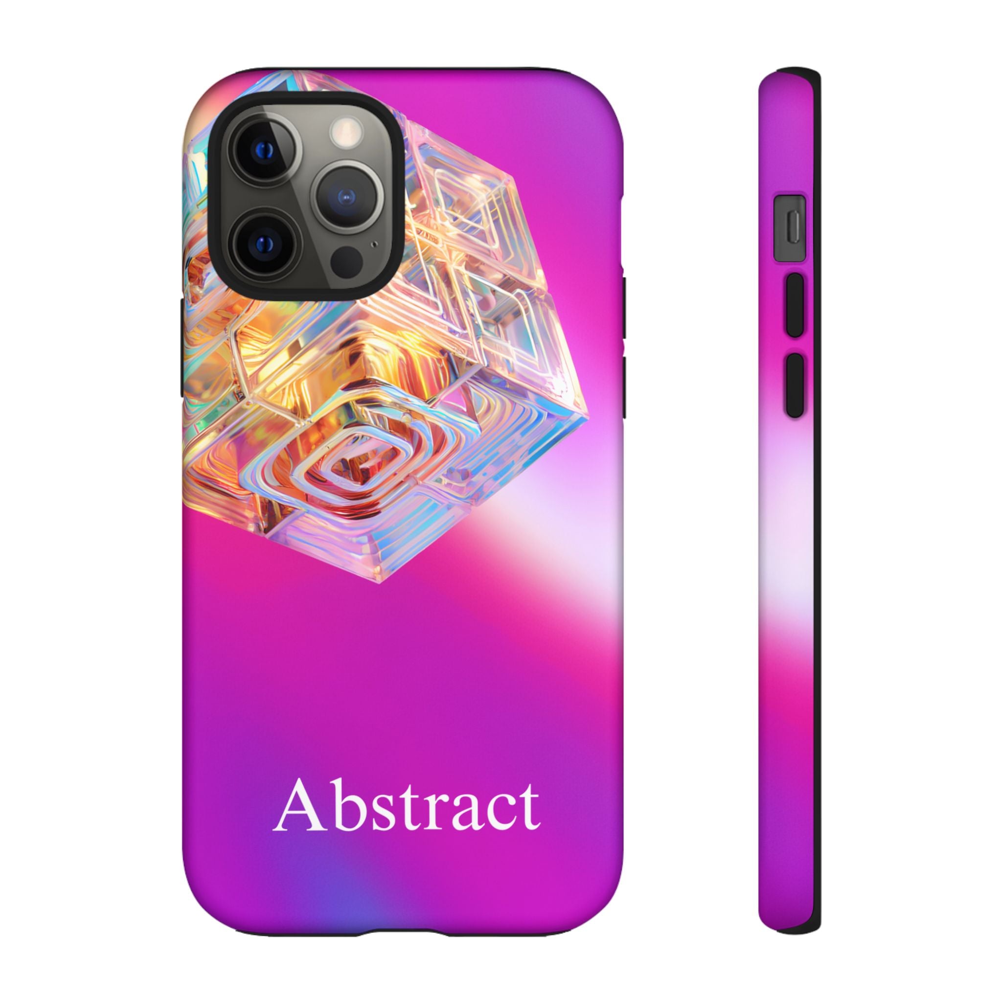 Vibrant 3D Cube Phone Case - Colorful Gradient Art for iPhone, Samsung & Pixel