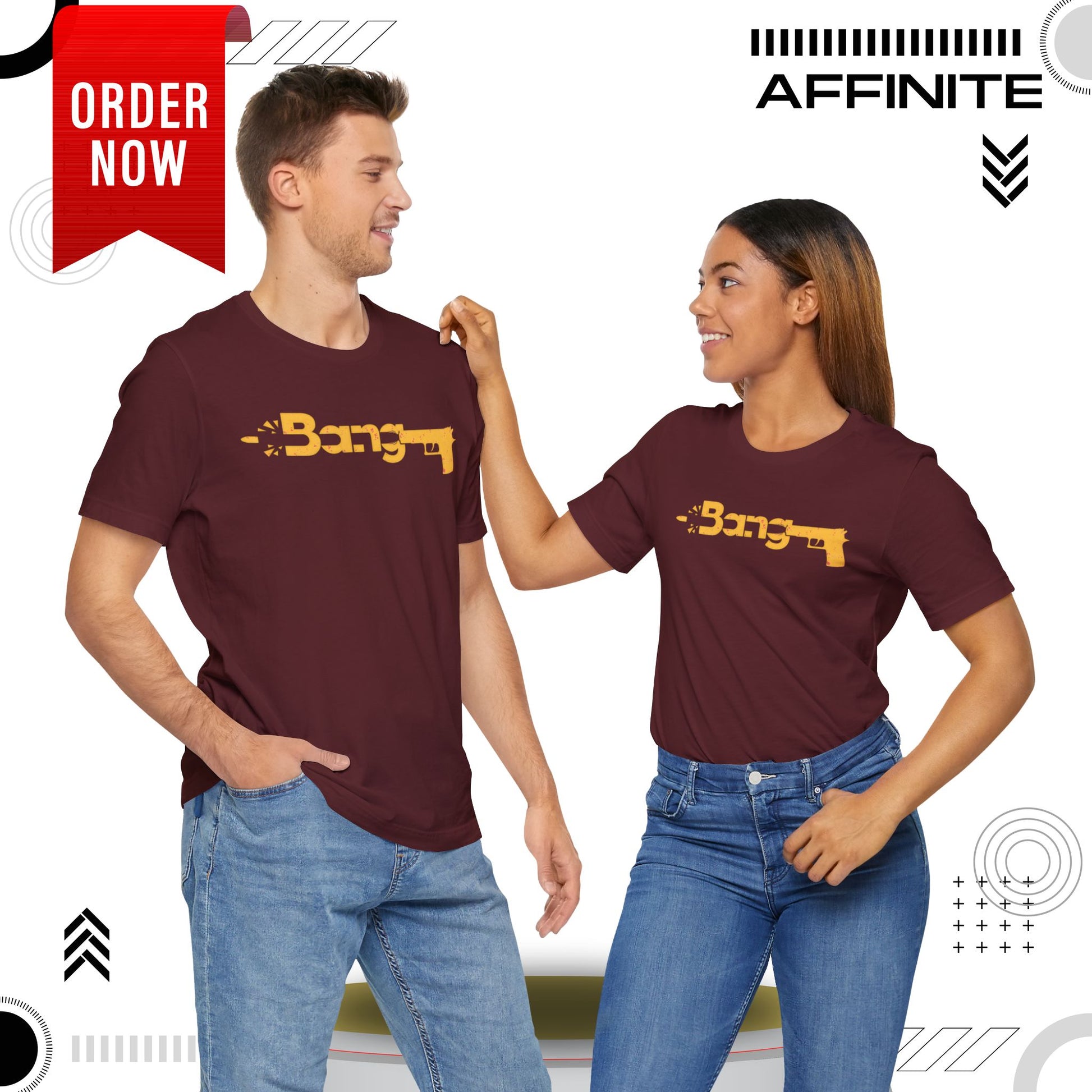 T-Shirt Bang Graphic Unisex Jersey Short Sleeve Tee - Casual Streetwear T-Shirt