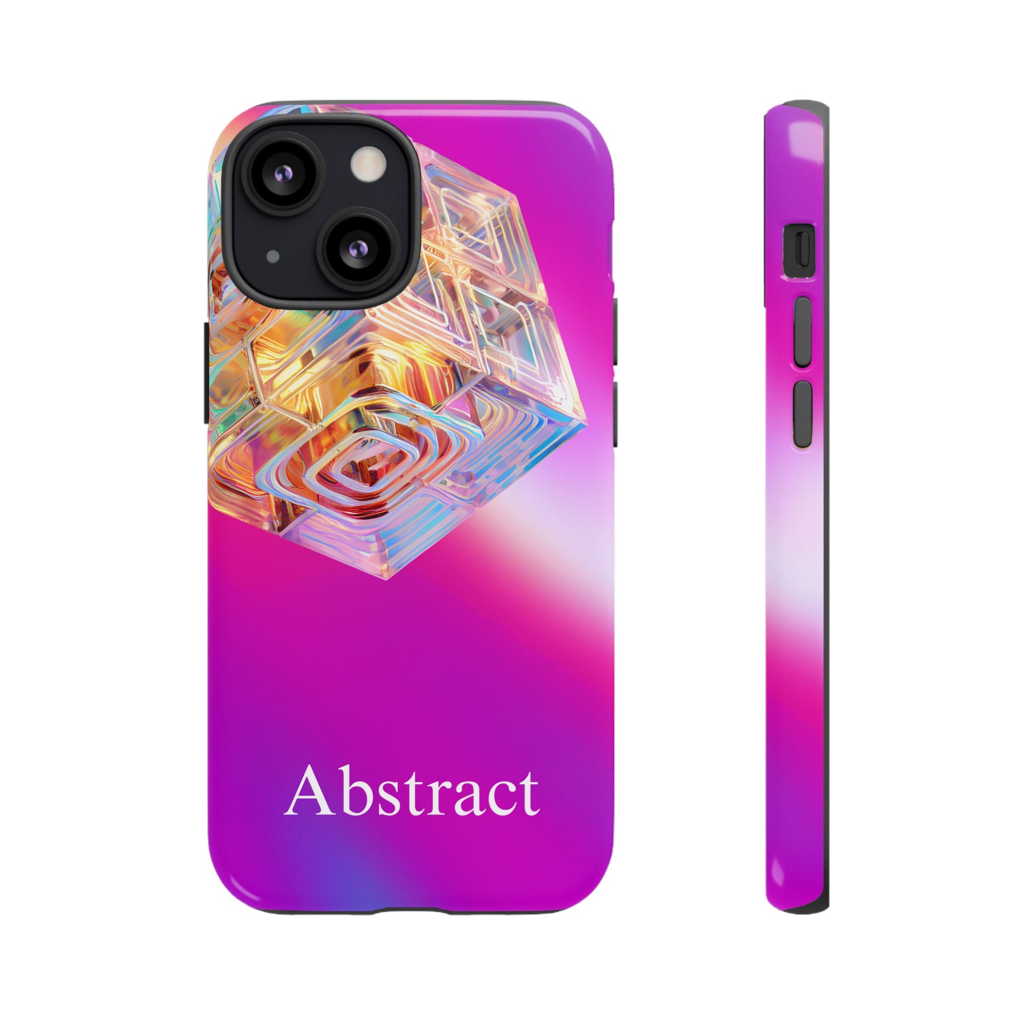 Vibrant 3D Cube Phone Case - Colorful Gradient Art for iPhone, Samsung & Pixel