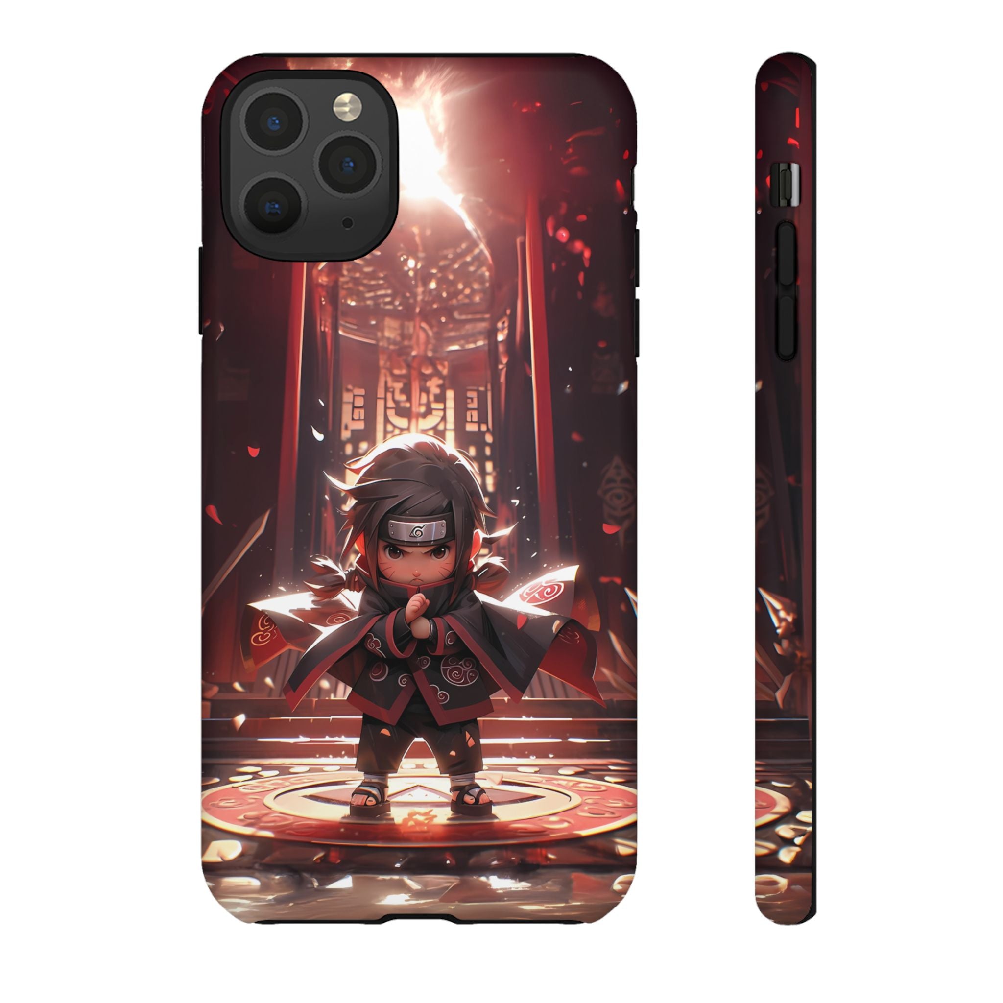 Chibi Itachi Tough Phone Case – Anime Protective Case for iPhone & Samsung, UV Resistant, Durable & Stylish