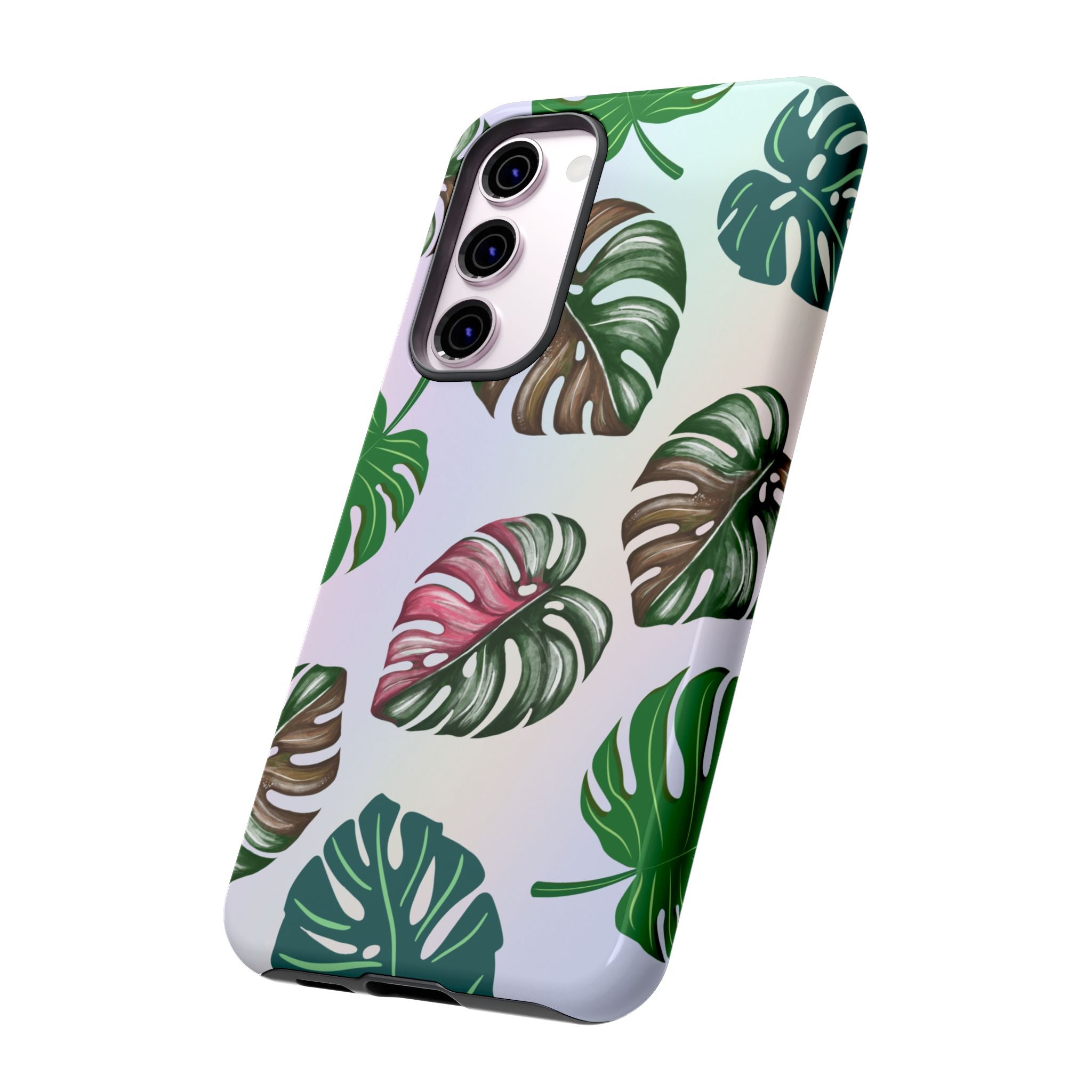 Tough Cases - Monstera Leaf Themed Phone Protection for iPhone, Samsung, and Google Pixel (Matte/Glossy)