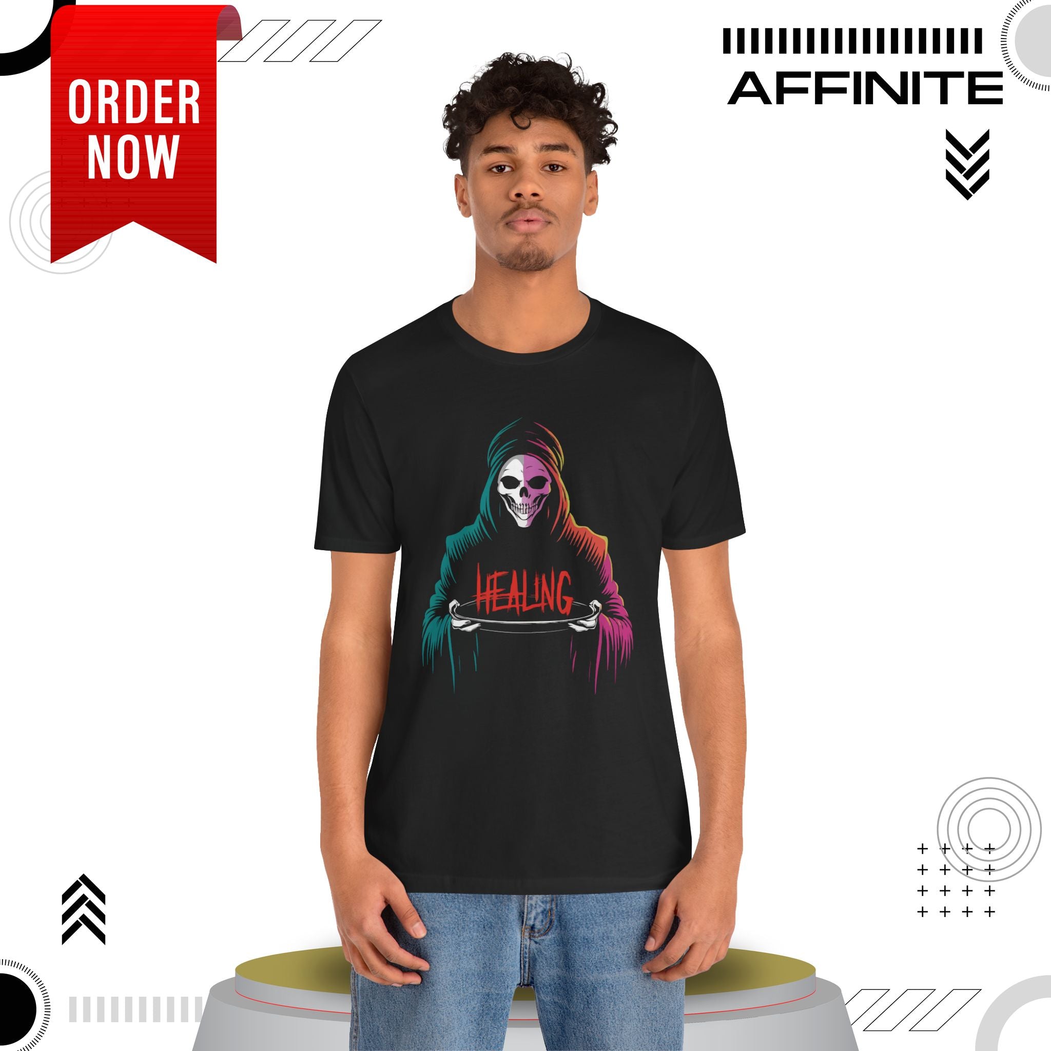 T-Shirt Halloween Healing Graphic Tee - Unisex Casual Shirt for Adults