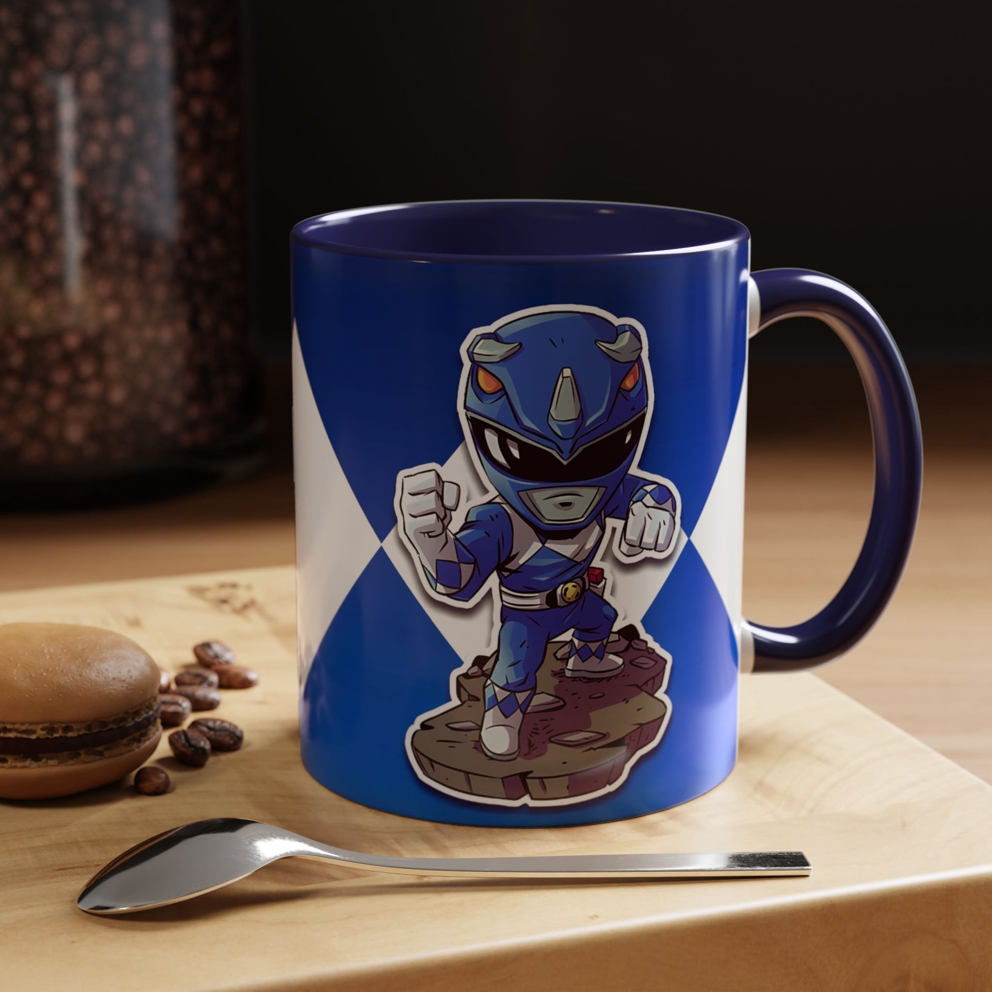 Mug Mighty Morphin Power Rangers Blue Ranger Ceramic Mug - 11oz & 15oz Coffee Mug - Accent Mug for Pop Culture Fans