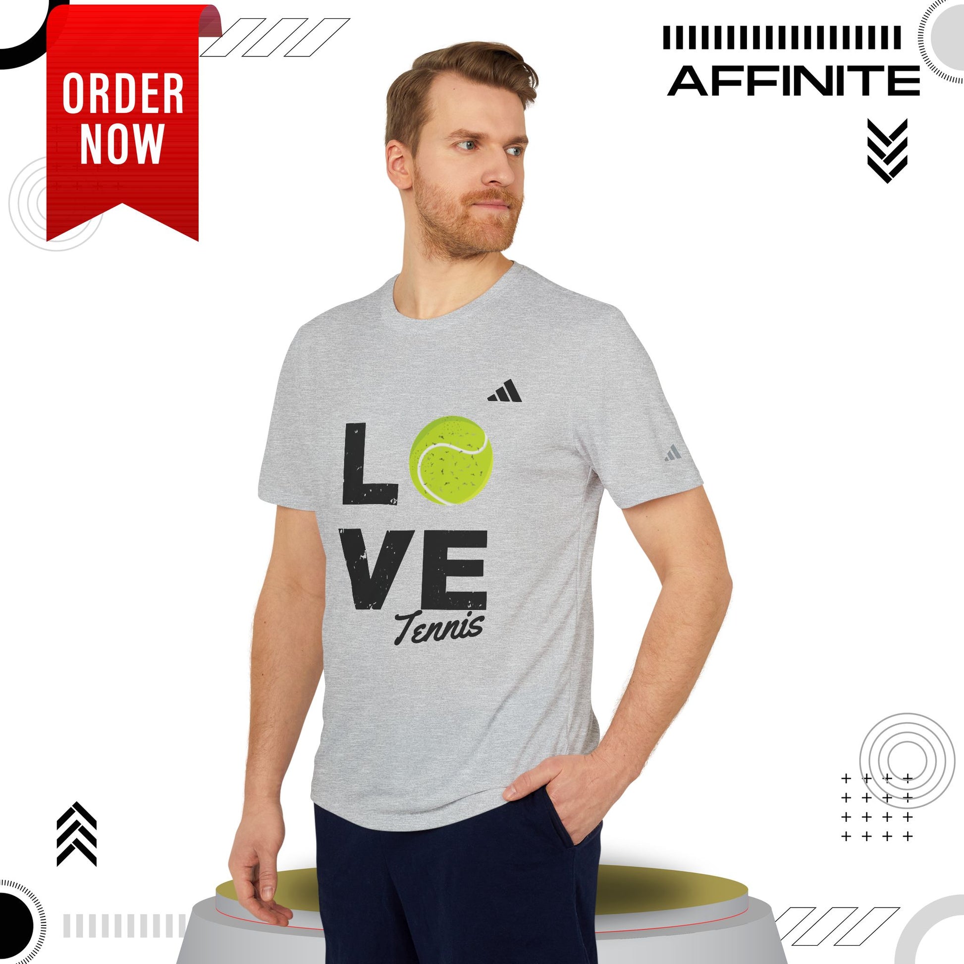 T-Shirt Love Tennis Unisex Sport T-shirt, Athletic Tee, Gift for Tennis Lovers, Tennis Apparel, Sportswear, Fitness Clothing by Adidas