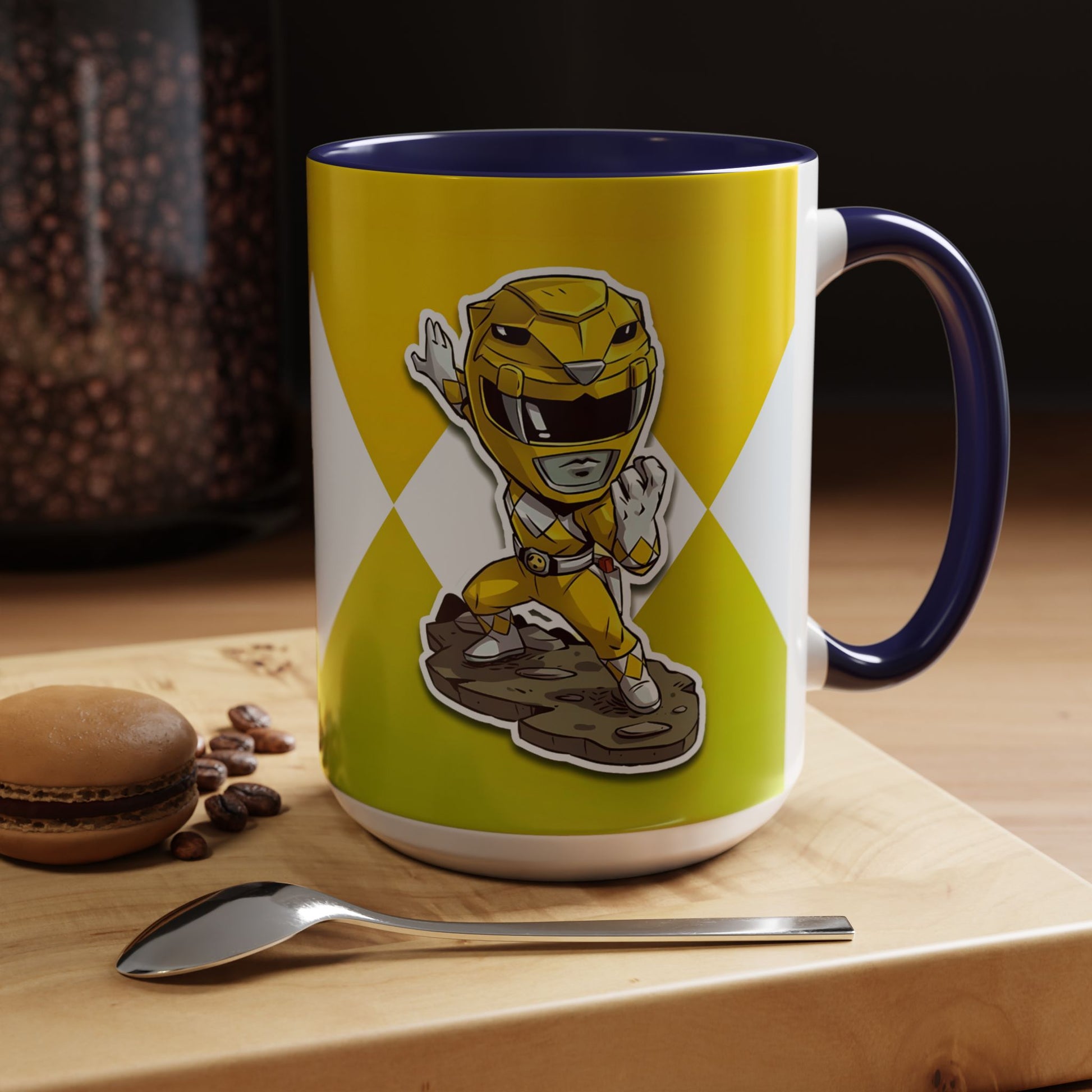 Mug Mighty Morphin Power Rangers Yellow Ranger Ceramic Mug - 11oz & 15oz Coffee Mug - Accent Mug for Pop Culture Fans