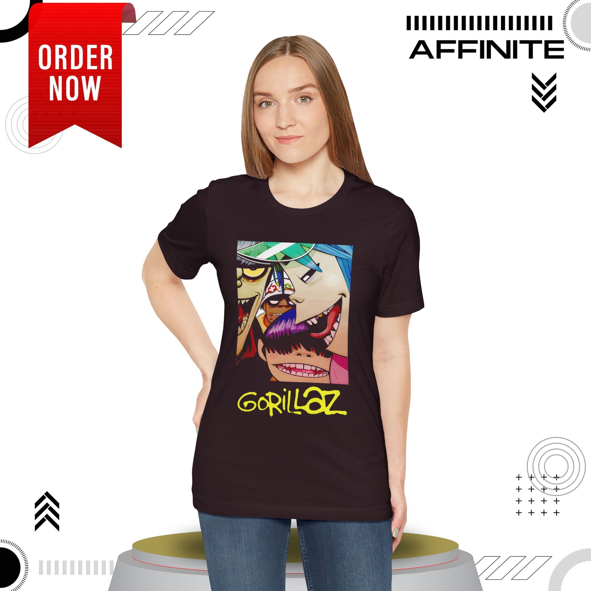 T-Shirt Gorillaz T-Shirt - Streetwear Unisex Band Tee for Music Fans (100% Cotton)