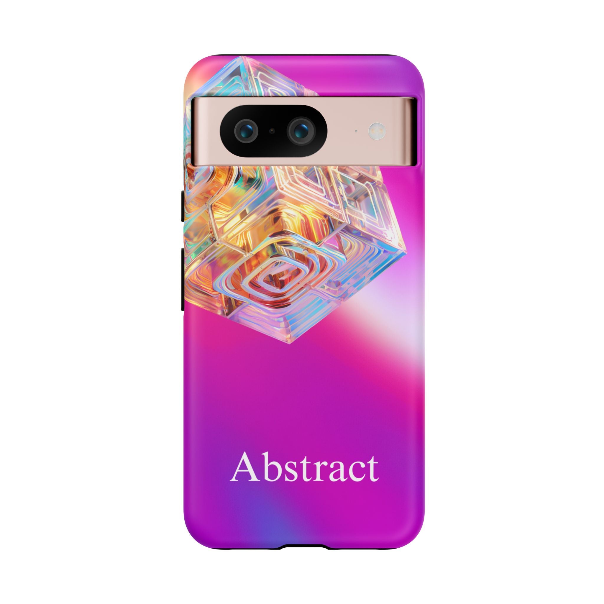 Vibrant 3D Cube Phone Case - Colorful Gradient Art for iPhone, Samsung & Pixel