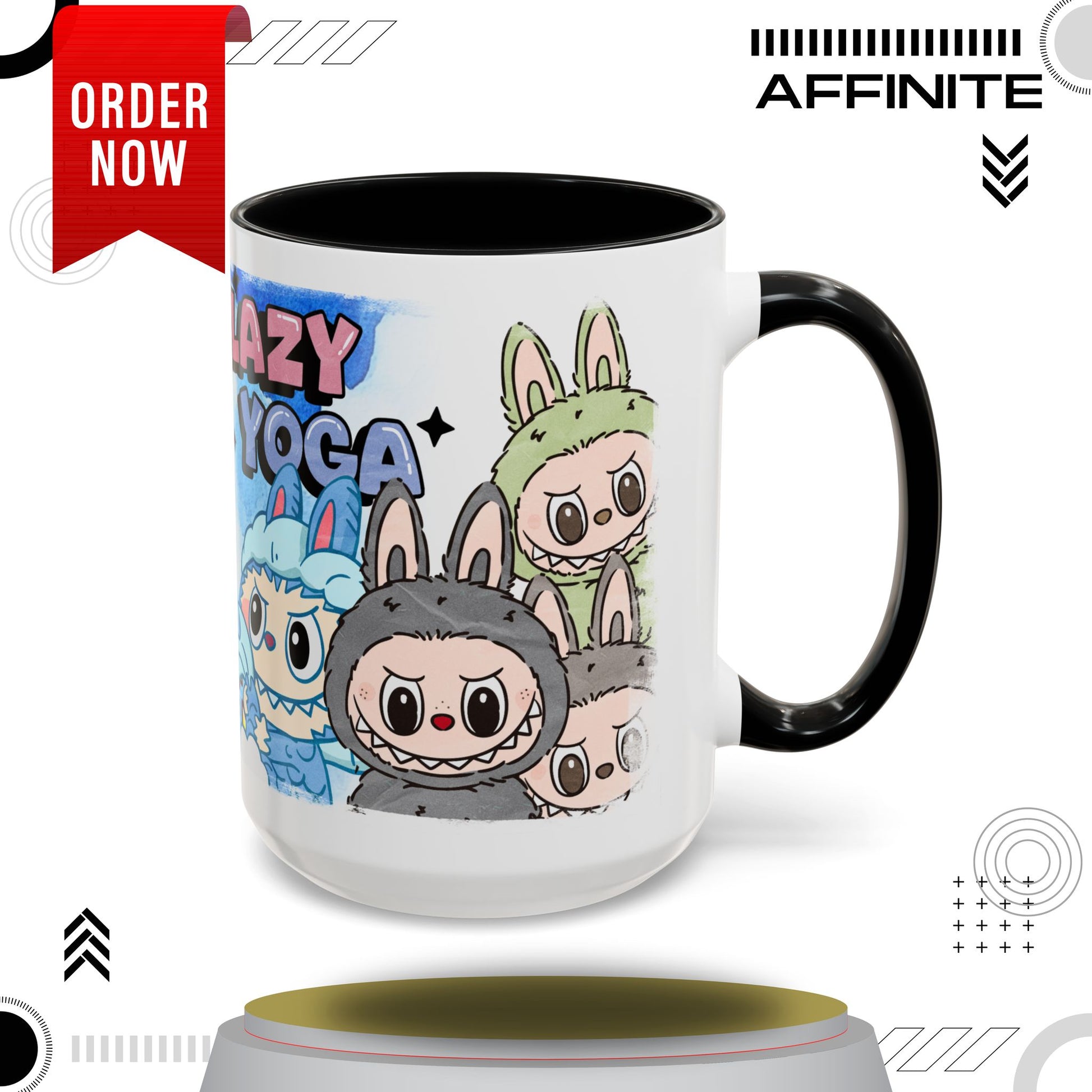 Mug Lazy Yoga Monsters Coffee Mug - Fun Accent Mug for Yoga Lovers