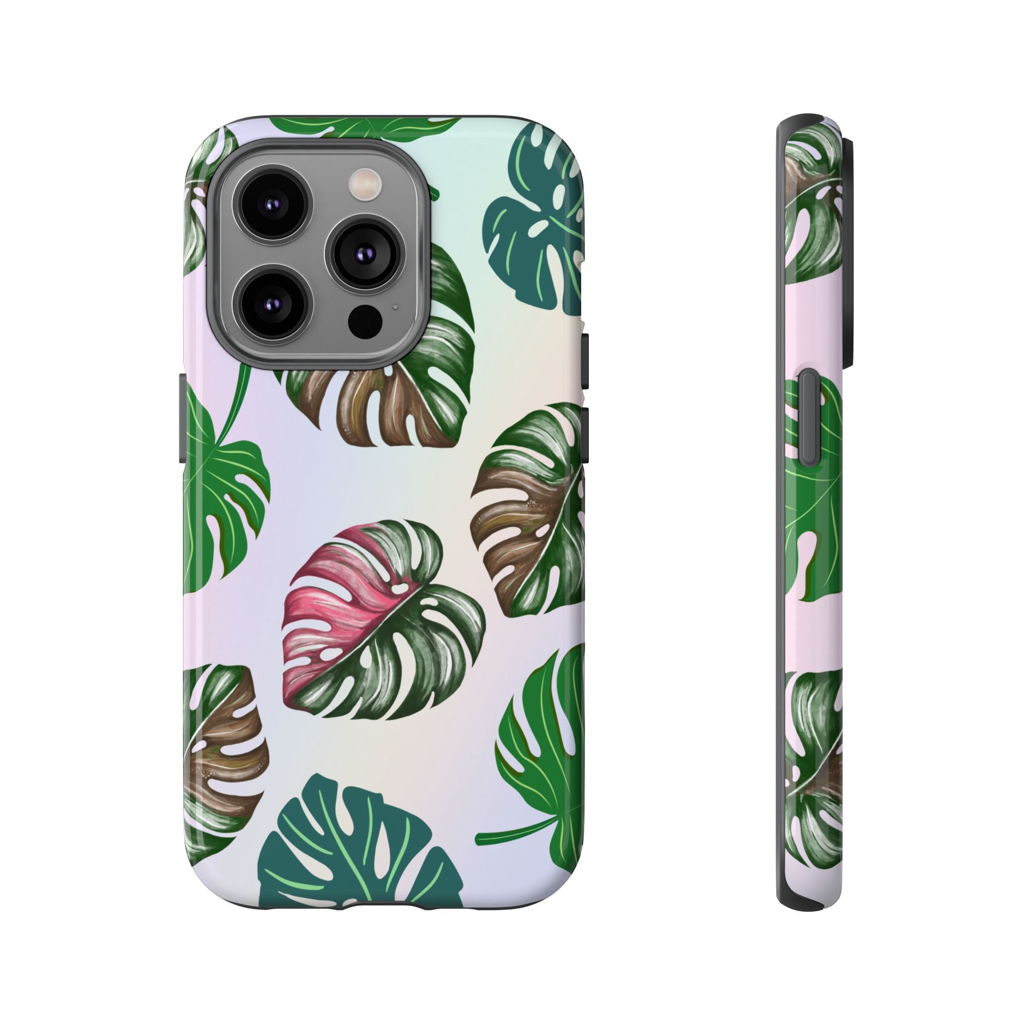 Tough Cases - Monstera Leaf Themed Phone Protection for iPhone, Samsung, and Google Pixel (Matte/Glossy)
