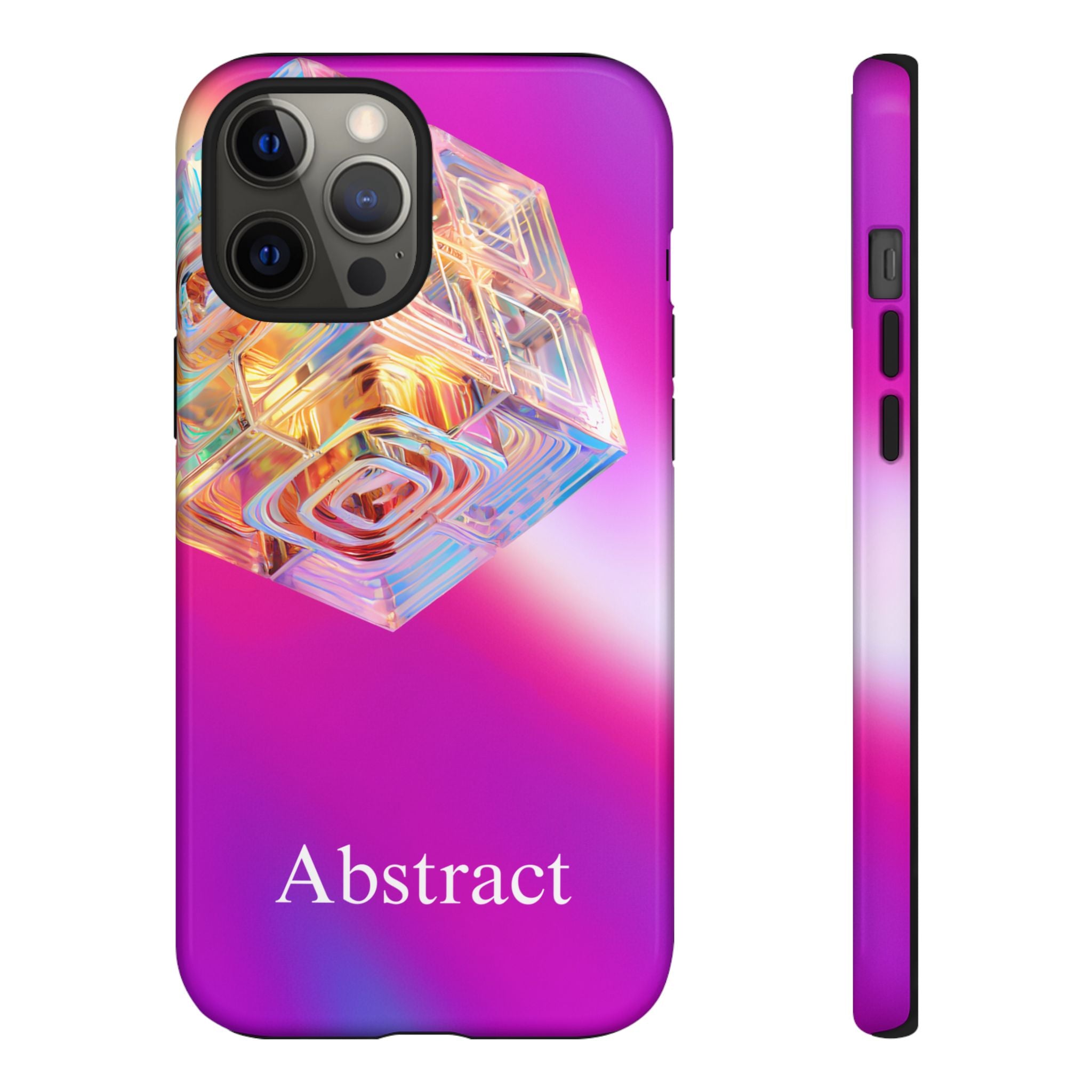 Vibrant 3D Cube Phone Case - Colorful Gradient Art for iPhone, Samsung & Pixel