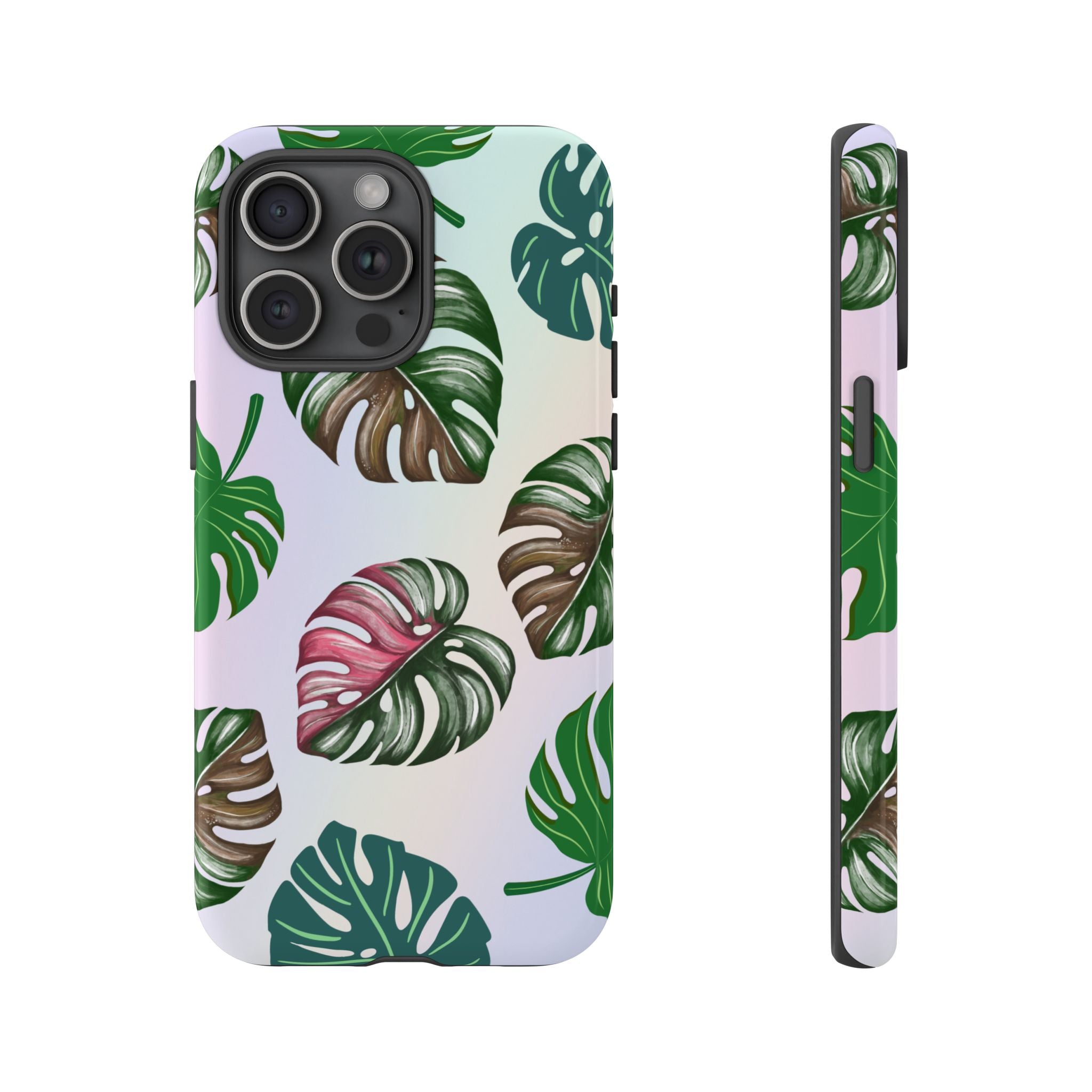 Tough Cases - Monstera Leaf Themed Phone Protection for iPhone, Samsung, and Google Pixel (Matte/Glossy)