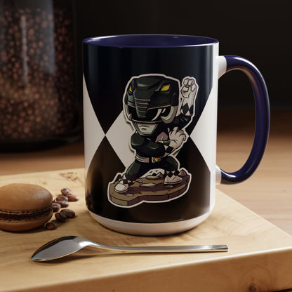 Mug Mighty Morphin Power Rangers Black Ranger Ceramic Mug - 11oz & 15oz Coffee Mug - Accent Mug for Pop Culture Fans
