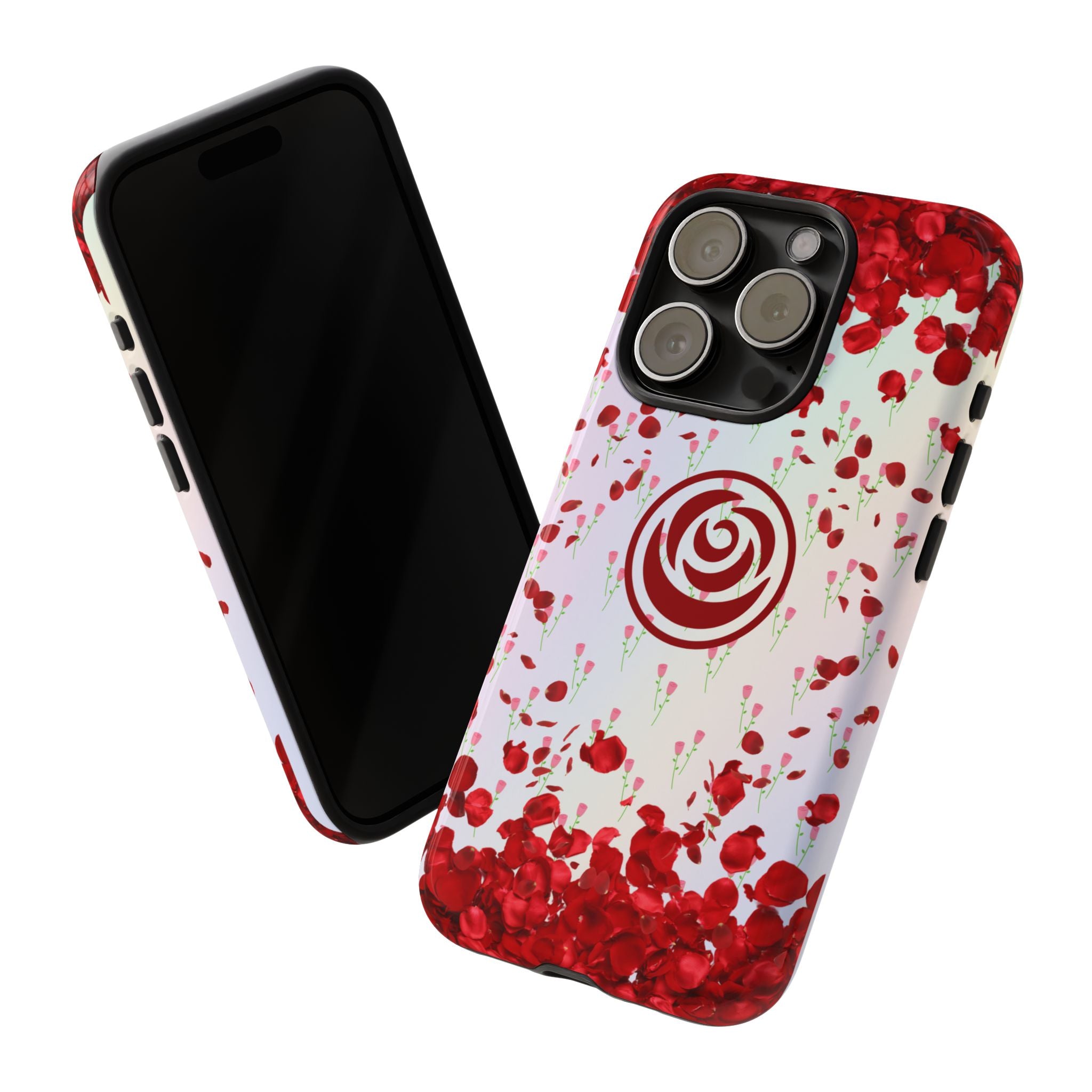 Tough Cases - Red Blossom Elegance Themed Phone Protection for iPhone, Samsung, and Google Pixel (Matte/Glossy)