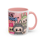 Lazy Yoga Labubu Cartoon Accent Coffee Mug - Fun and Playful Design for Coffee Lovers