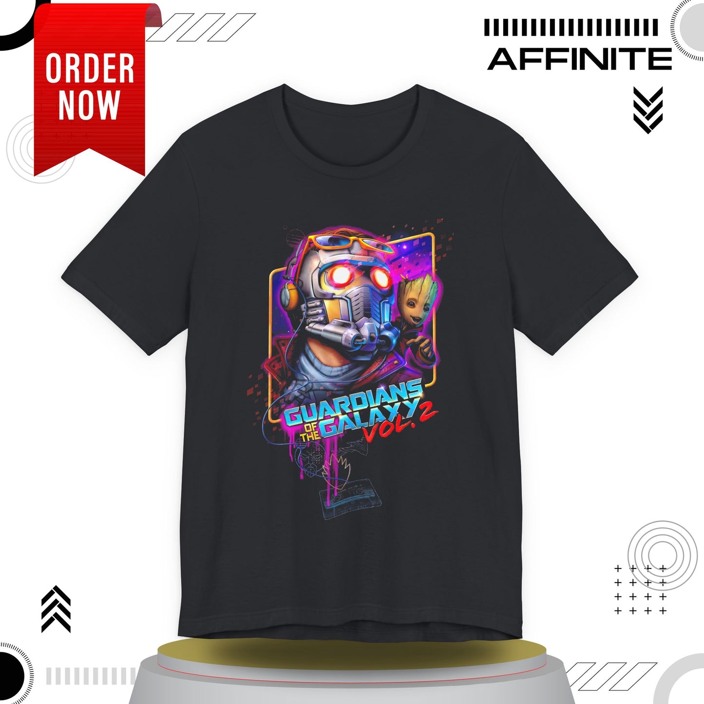 T-Shirt Guardians of the Galaxy Vol 2 T-Shirt – Retro Marvel Graphic Tee (Unisex)