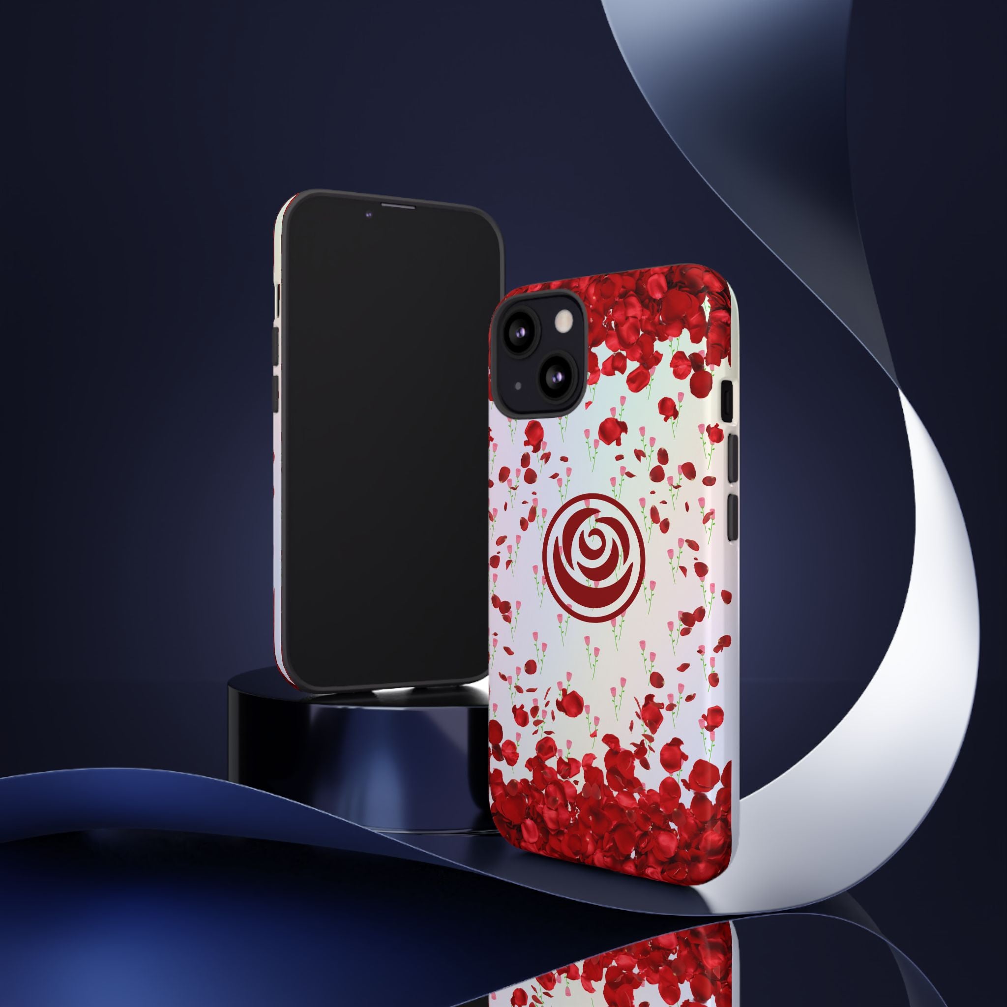 Tough Cases - Red Blossom Elegance Themed Phone Protection for iPhone, Samsung, and Google Pixel (Matte/Glossy)