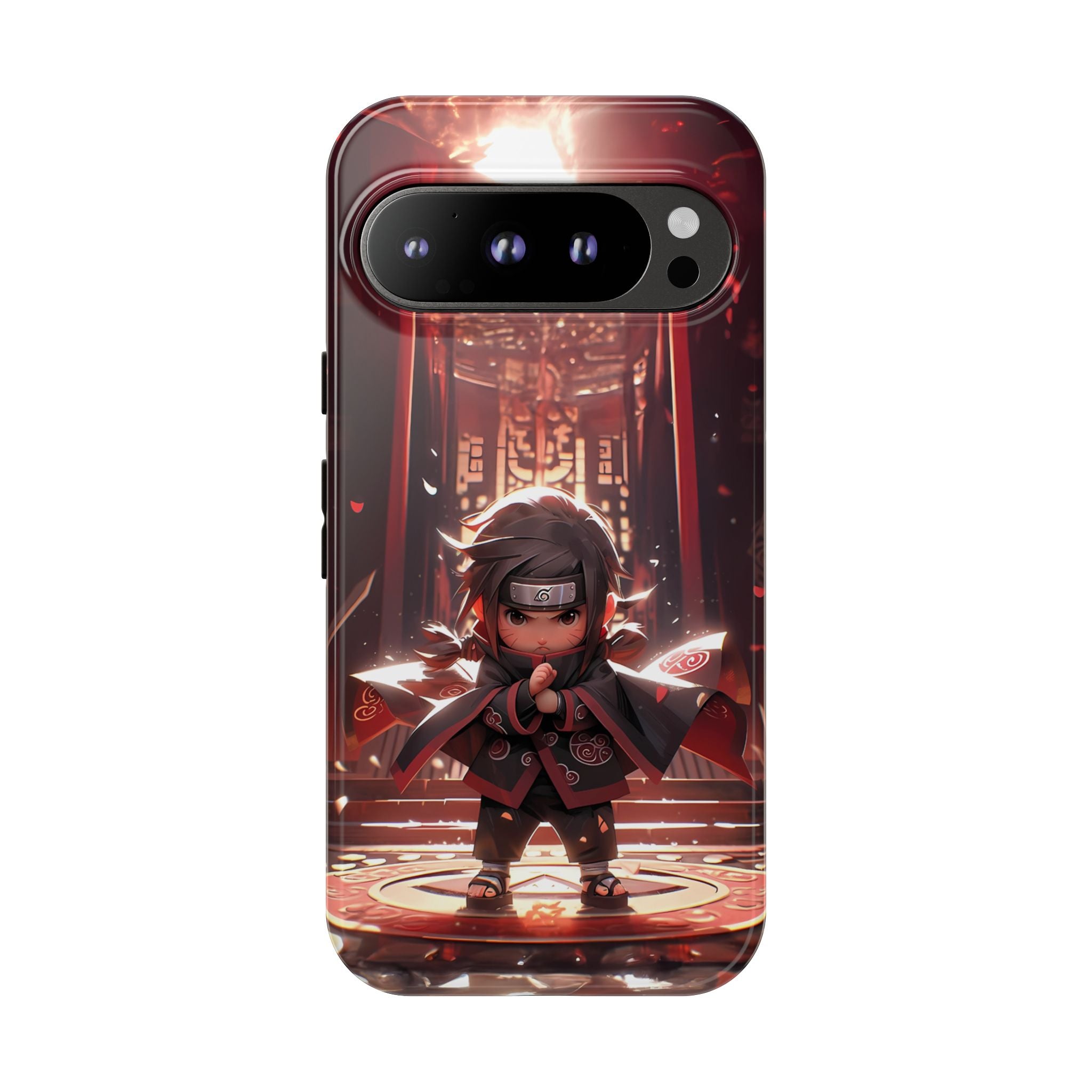 Chibi Itachi Tough Phone Case – Anime Protective Case for iPhone & Samsung, UV Resistant, Durable & Stylish