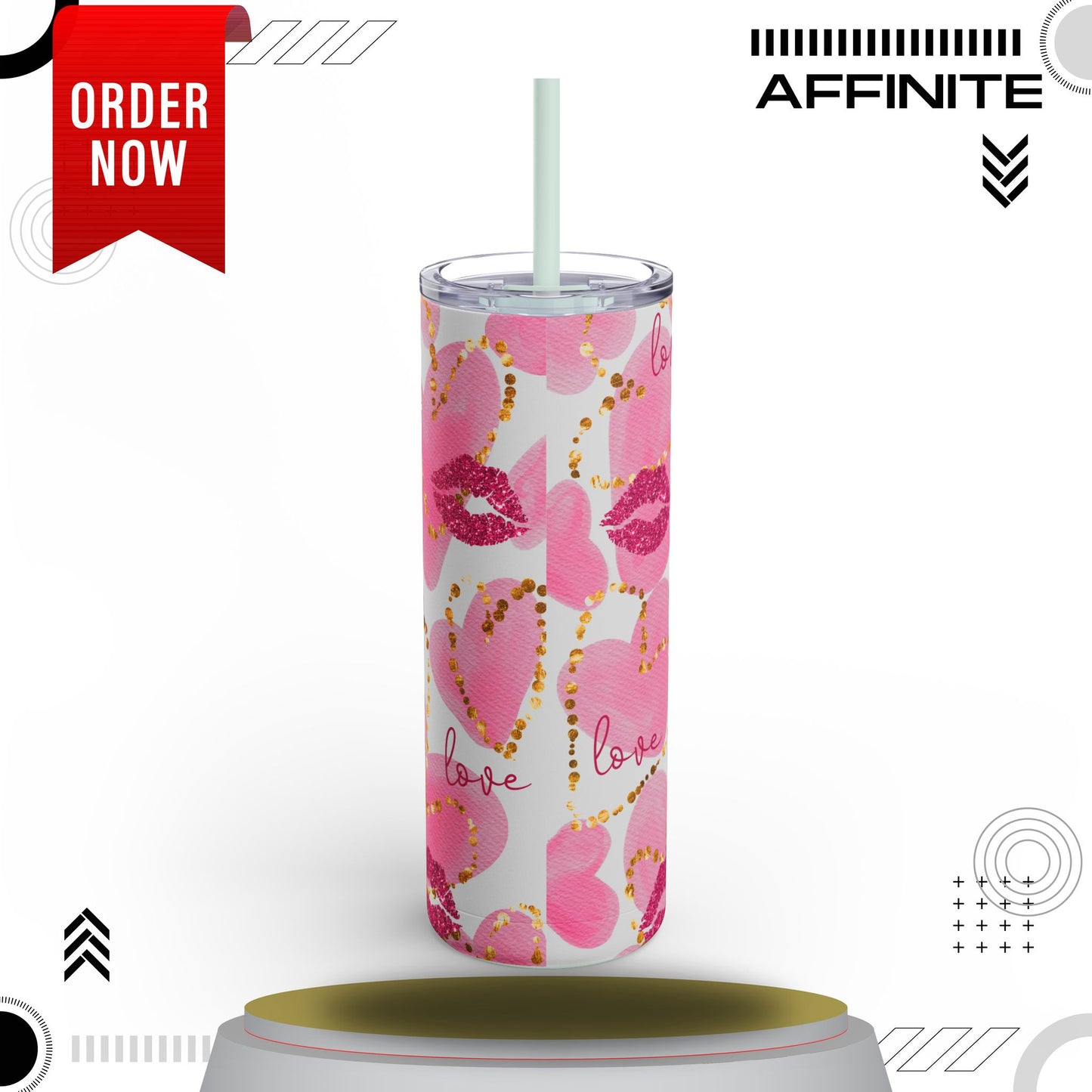 Tumblers Love Inspired Tumbler – 20oz Skinny Matte Cup for Hot & Cold Drinks