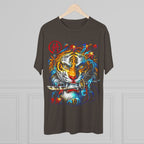 T-Shirt Cotton Graphic Tee - Fearless Tiger Tri-Blend Crew (Unisex)
