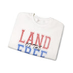 Patriotic Sweatshirt - Land of The Free America Flag Crewneck