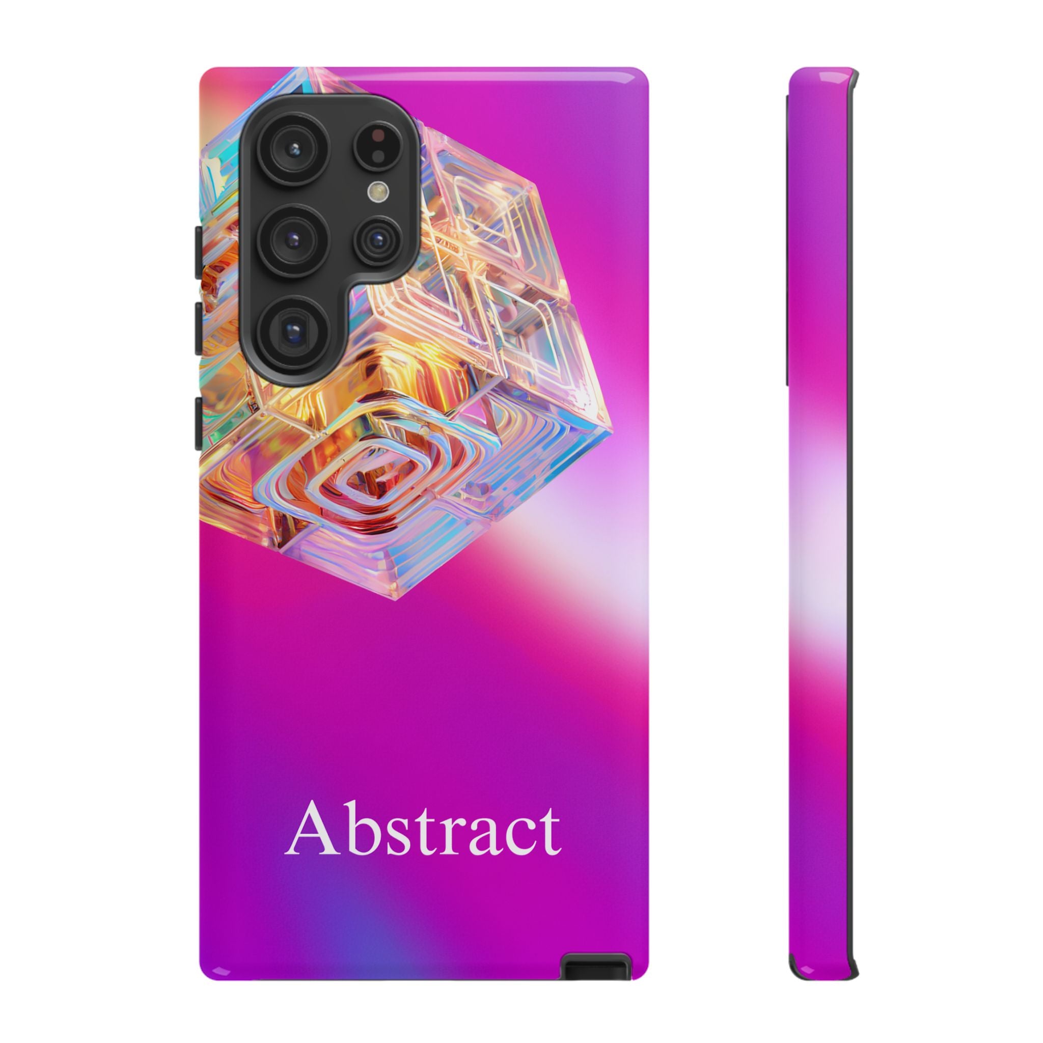 Vibrant 3D Cube Phone Case - Colorful Gradient Art for iPhone, Samsung & Pixel