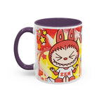 Lazy Yoga Labubu Cartoon Accent Coffee Mug - Fun and Playful Design for Coffee Lovers