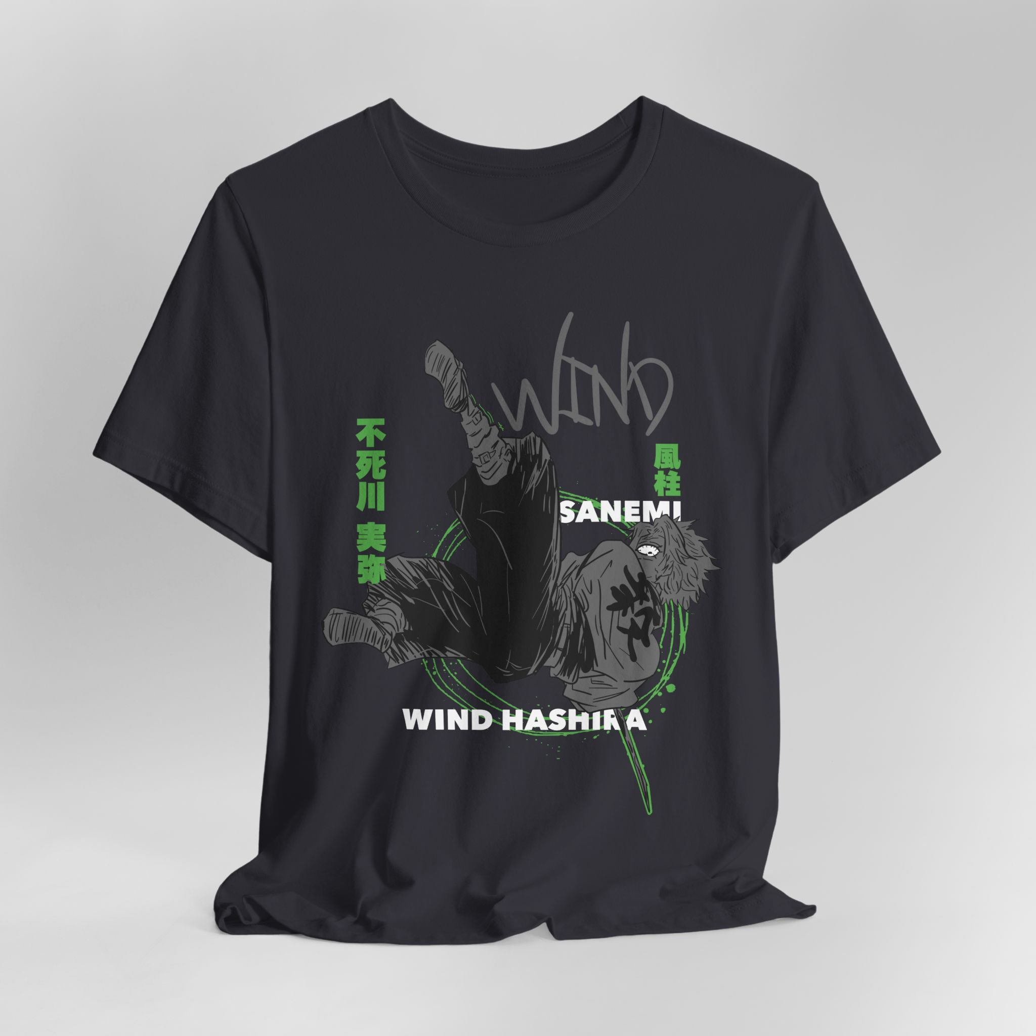 Unisex Anime Graphic Tee | Sanemi Wind Hashira Shirt, Cool Gift for Fans, Casual Wear, Comfortable Streetwear, Demon Slayer Merch