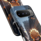 Chibi Zenitsu Lightning Tough Phone Case – Anime Protective Case for iPhone & Samsung, UV Resistant, Durable & Stylish