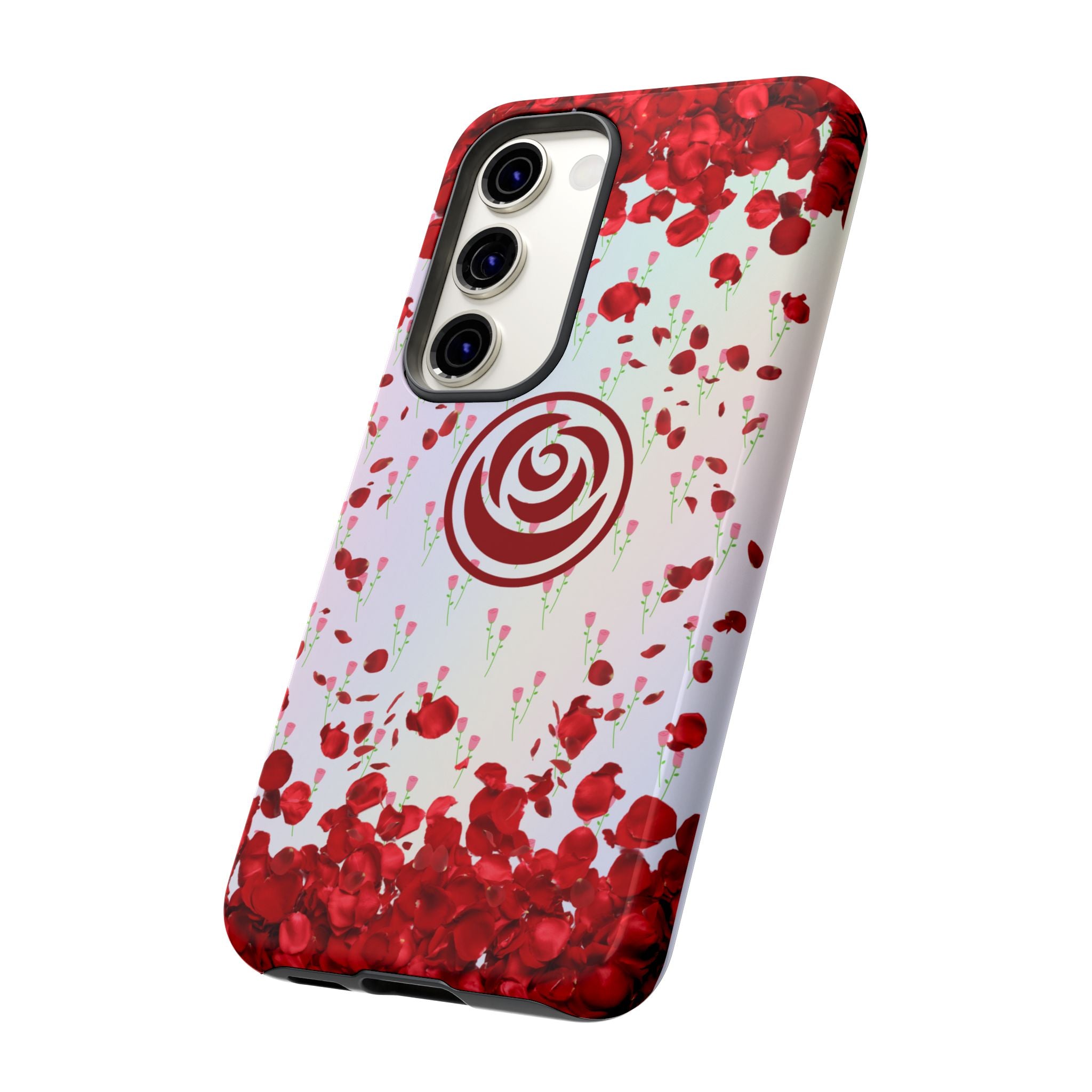 Tough Cases - Red Blossom Elegance Themed Phone Protection for iPhone, Samsung, and Google Pixel (Matte/Glossy)