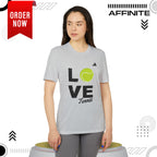 T-Shirt Love Tennis Unisex Sport T-shirt, Athletic Tee, Gift for Tennis Lovers, Tennis Apparel, Sportswear, Fitness Clothing by Adidas