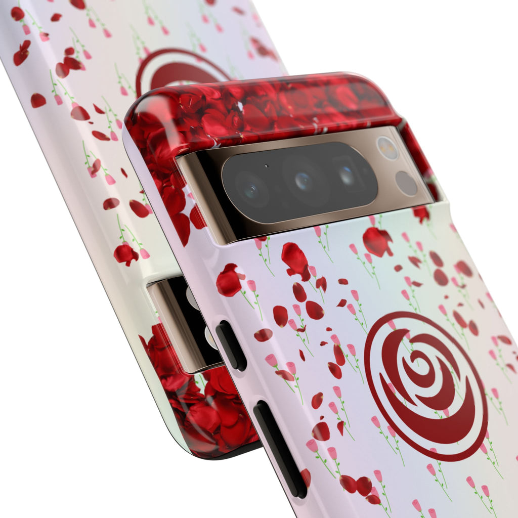 Tough Cases - Red Blossom Elegance Themed Phone Protection for iPhone, Samsung, and Google Pixel (Matte/Glossy)