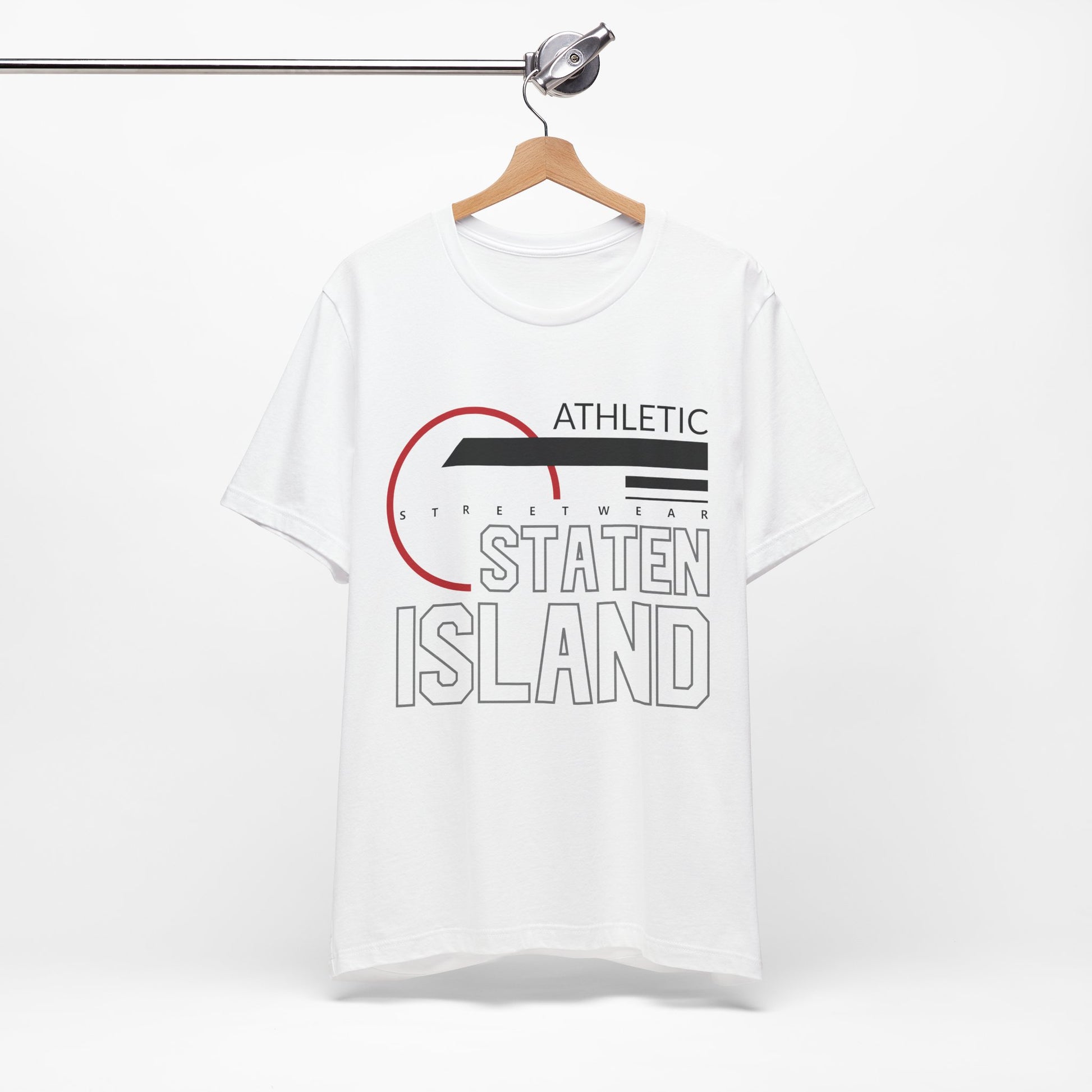 T-Shirt Unisex T Shirt - Athletic Staten Island Tee | Casual Comfort Fit | Affinite White