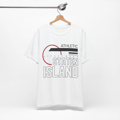 T-Shirt Unisex T Shirt - Athletic Staten Island Tee | Casual Comfort Fit | Affinite White