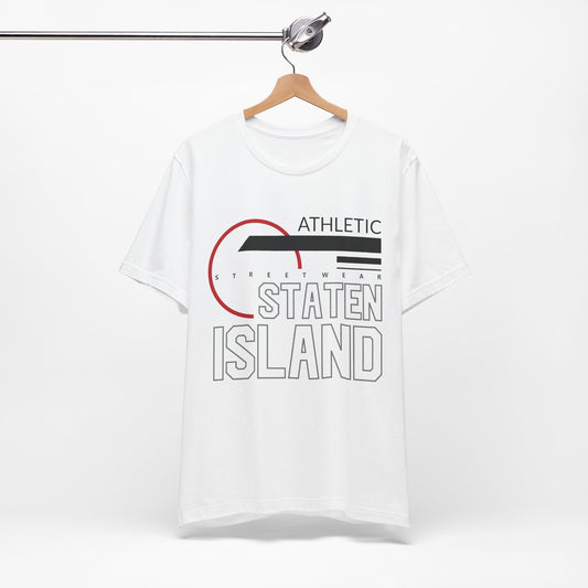 T-Shirt Unisex T Shirt - Athletic Staten Island Tee | Casual Comfort Fit | Affinite White