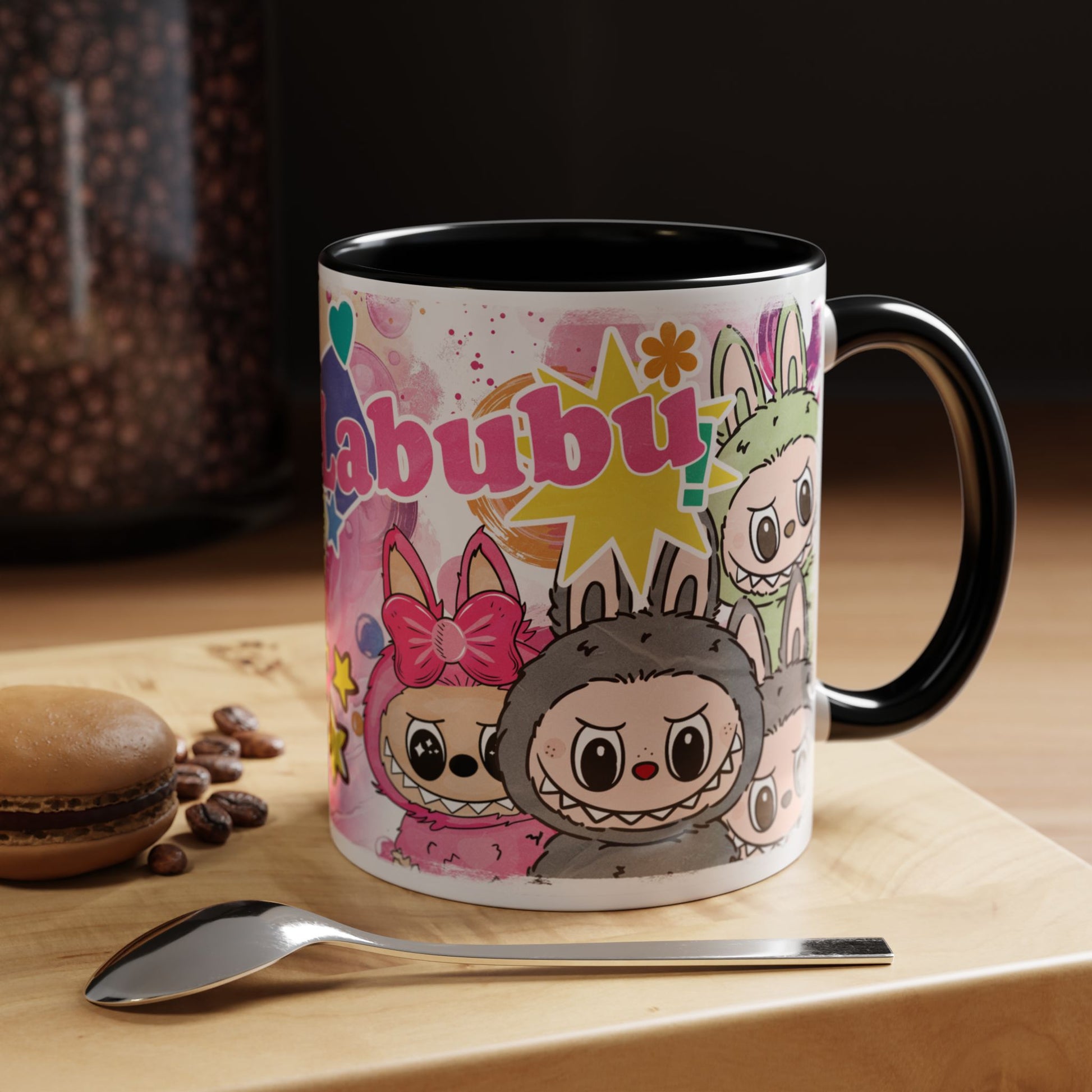 Mug Colorful Cartoon Labubu Accent Coffee Mug - Perfect for Animal Lovers