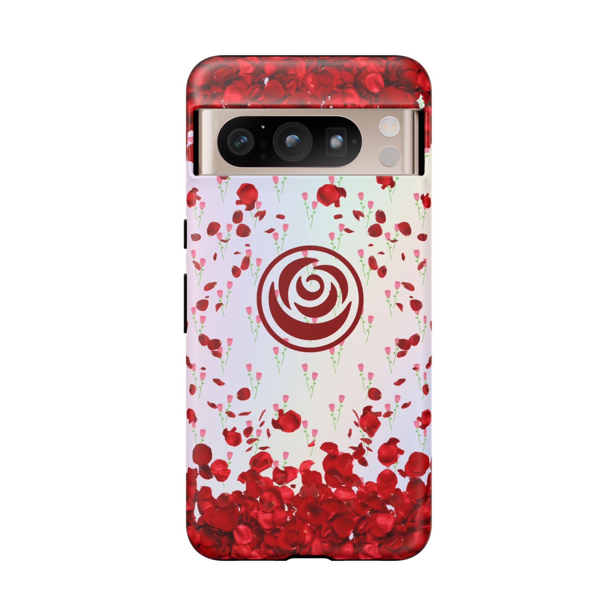 Tough Cases - Red Blossom Elegance Themed Phone Protection for iPhone, Samsung, and Google Pixel (Matte/Glossy)