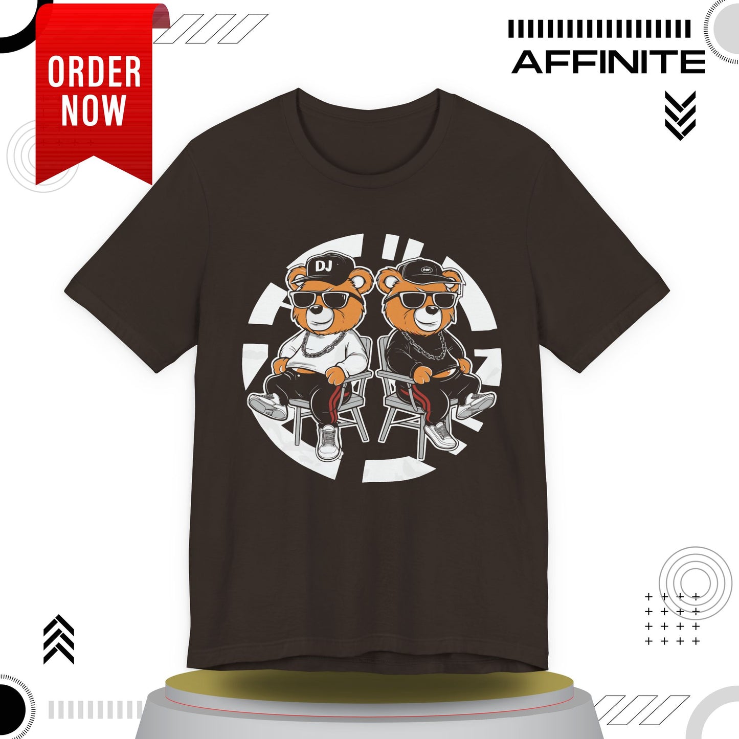 T-Shirt Awesome Bear T-Shirt - Fun Graphic Unisex Tee for Teen & Adults (100% Cotton)
