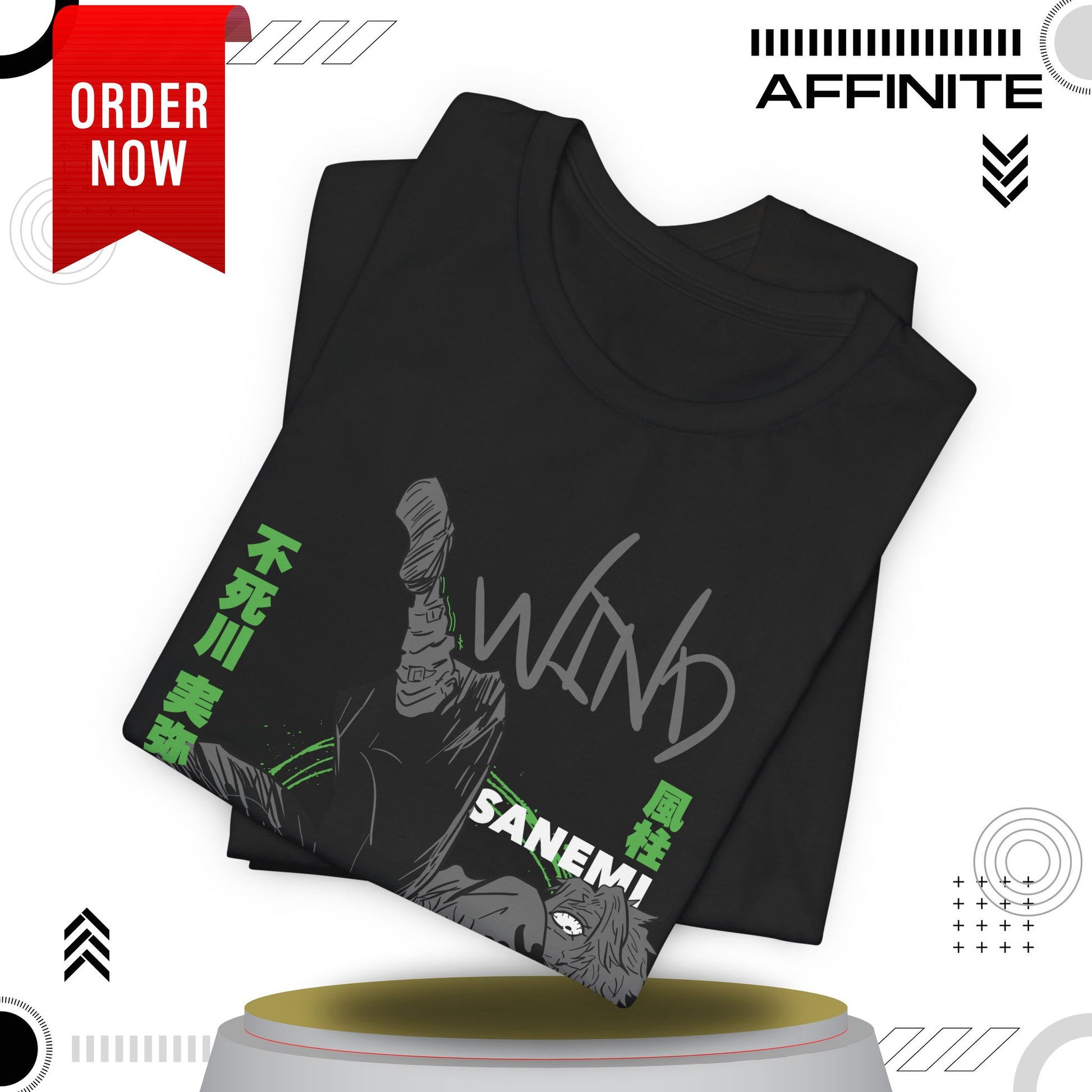 T-Shirt Sanemi Wind Hashira Shirt - Official Demon Slayer Merch (Unisex Anime Tee)