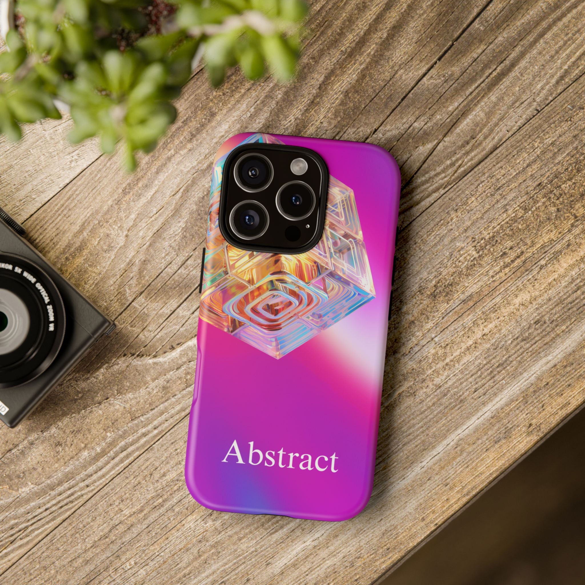 Vibrant 3D Cube Phone Case - Colorful Gradient Art for iPhone, Samsung & Pixel