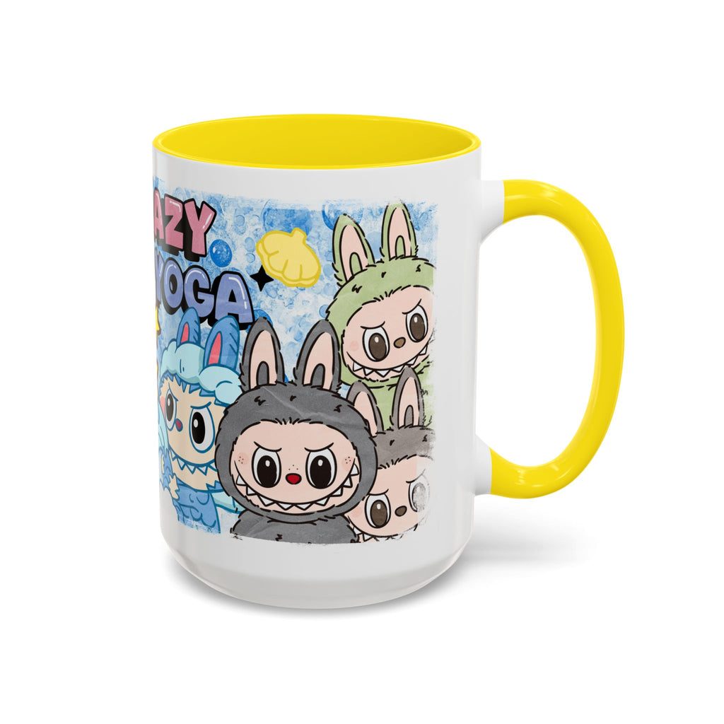 Lazy Yoga Accent Coffee Mug - Cute Animal Design 11oz & 15oz