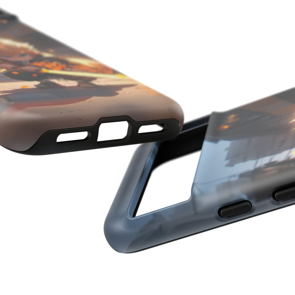 Chibi Zenitsu Lightning Tough Phone Case – Anime Protective Case for iPhone & Samsung, UV Resistant, Durable & Stylish