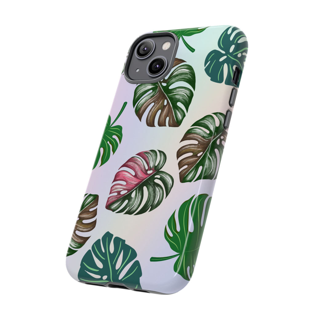 Tough Cases - Monstera Leaf Themed Phone Protection for iPhone, Samsung, and Google Pixel (Matte/Glossy)