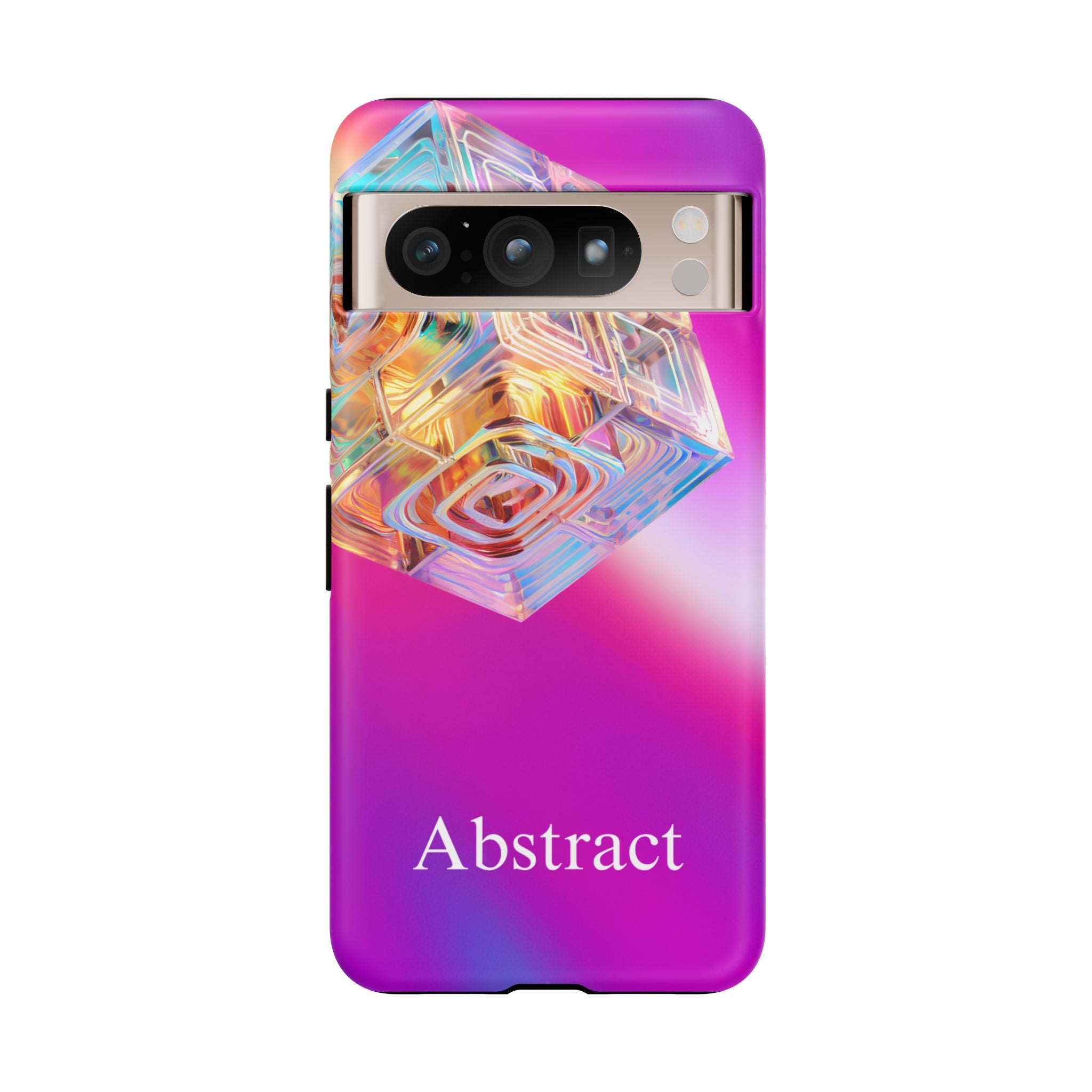 Vibrant 3D Cube Phone Case - Colorful Gradient Art for iPhone, Samsung & Pixel