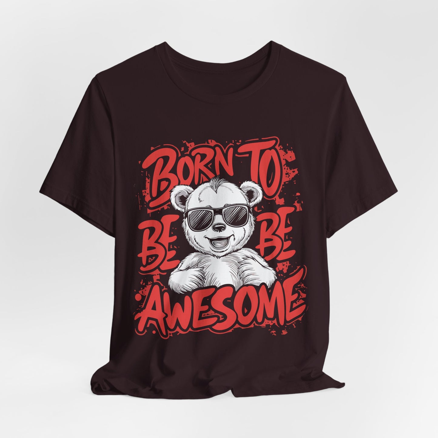 T-Shirt Fun Graphic Tees - Born to Be Awesome Unisex Shirt | For Teen & Adults | Affinite