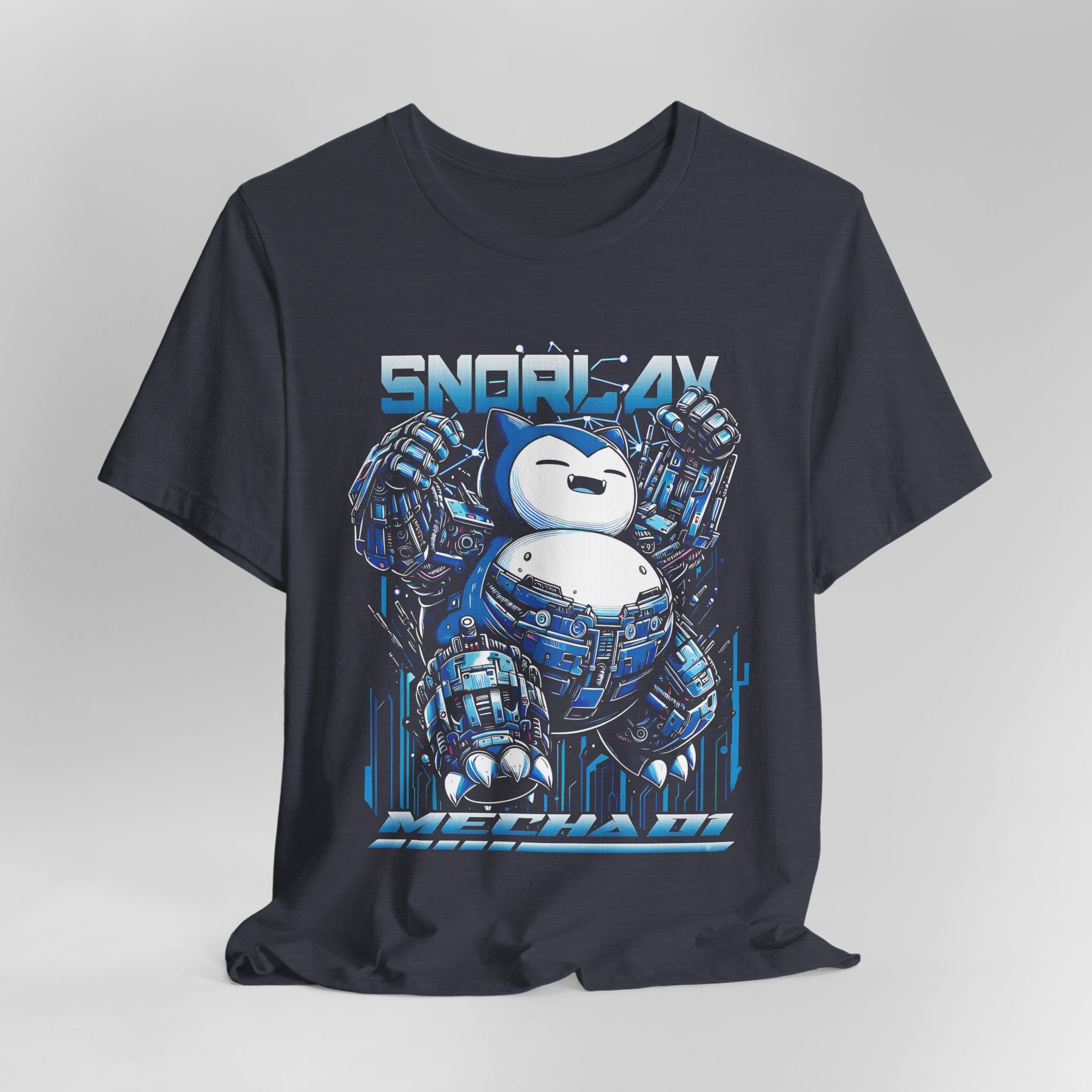 Robot Snorlax Shirt – Anime-Inspired Graphic Tee by Bella+Canvas