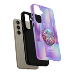 Futuristic Gradient Tough Case – 'Future is Now' 3D Design | Shockproof & UV Protected