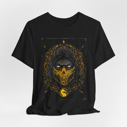 T-Shirt Scorpion Fire Ninja Graphic T-Shirt – Black & Yellow Gamer Tee